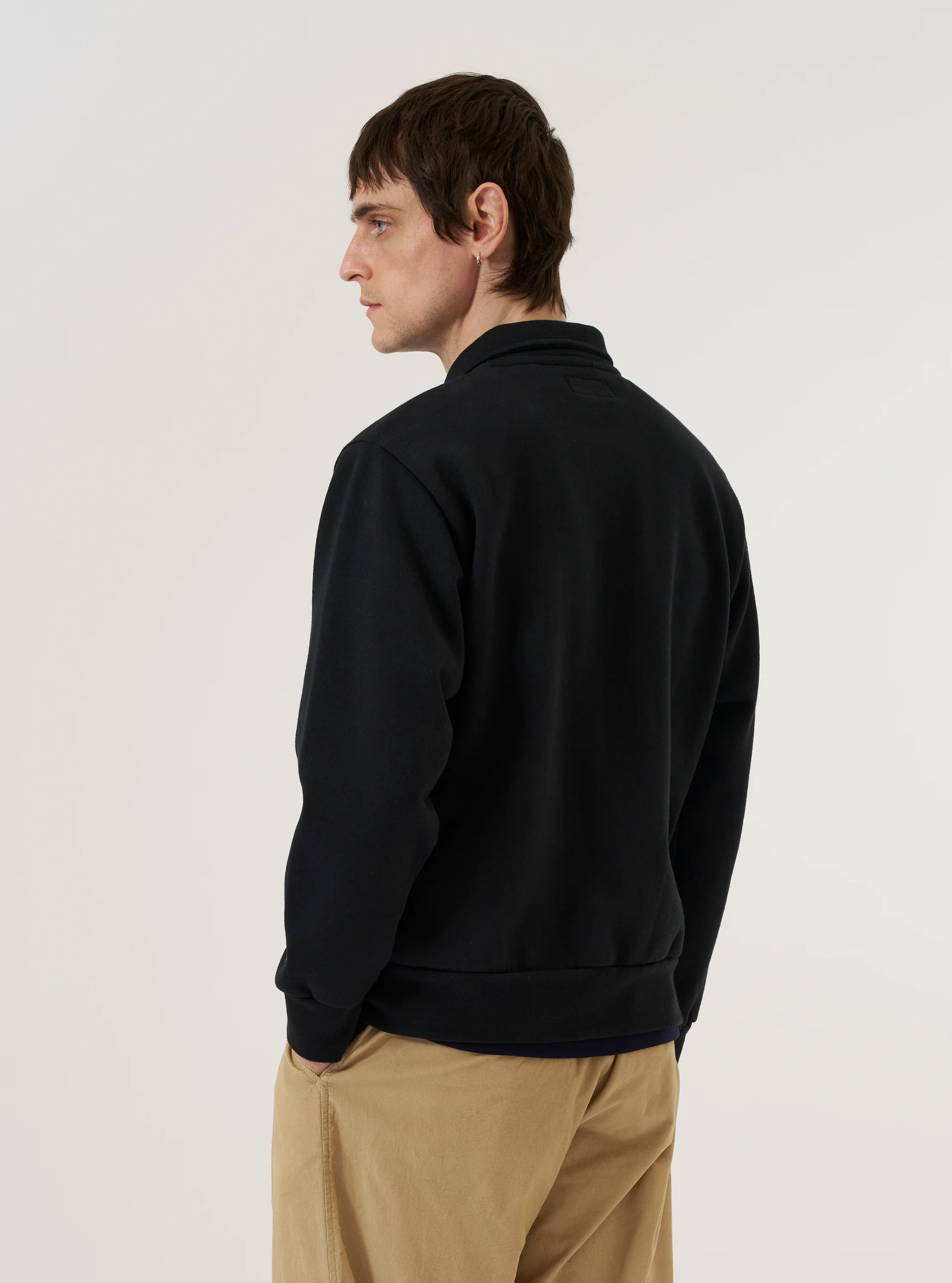Black Recycled Cotton Blend Jersey Tyler Jacket - Image 3