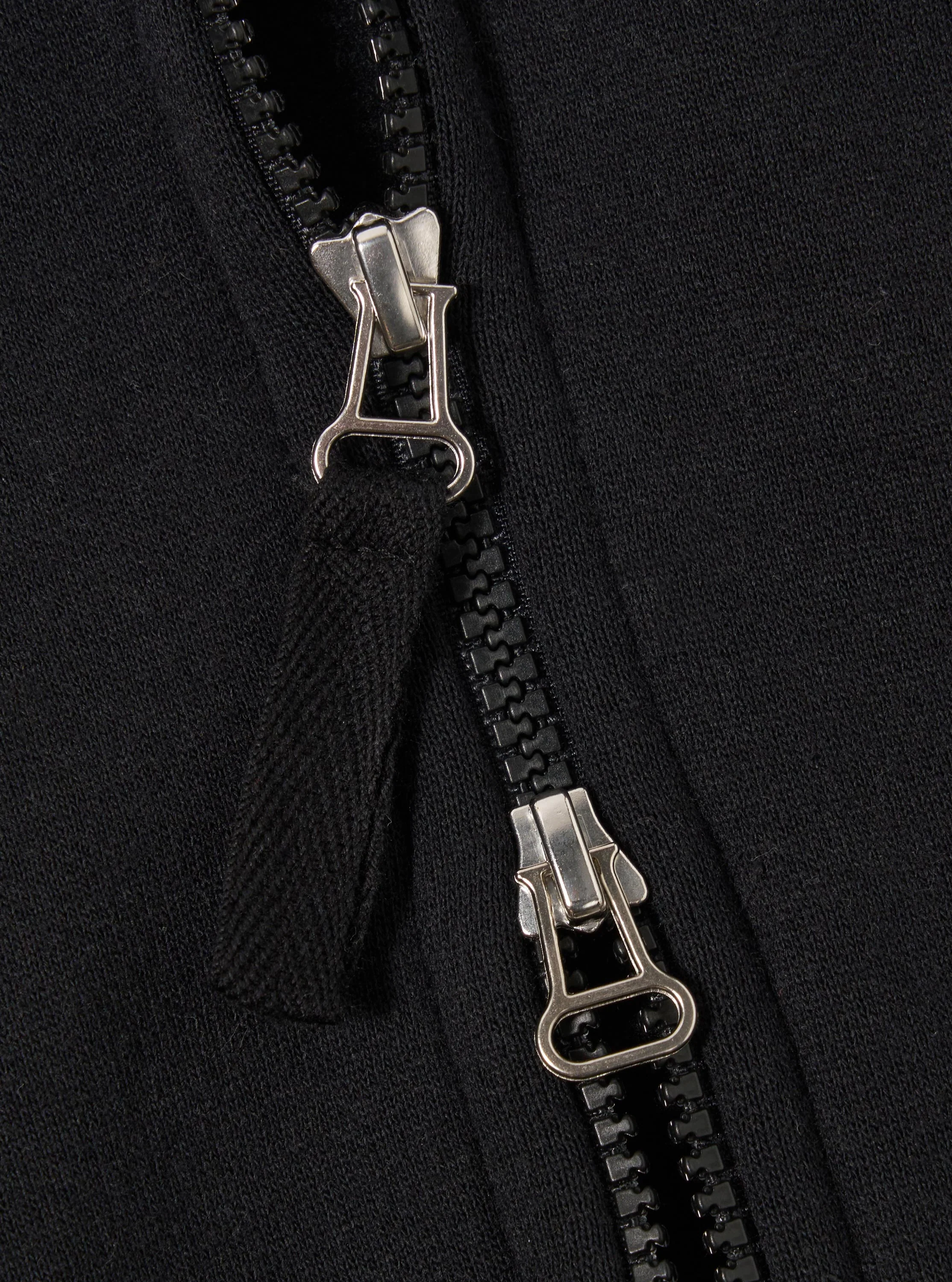 Black Recycled Cotton Blend Jersey Tyler Jacket - Image 7
