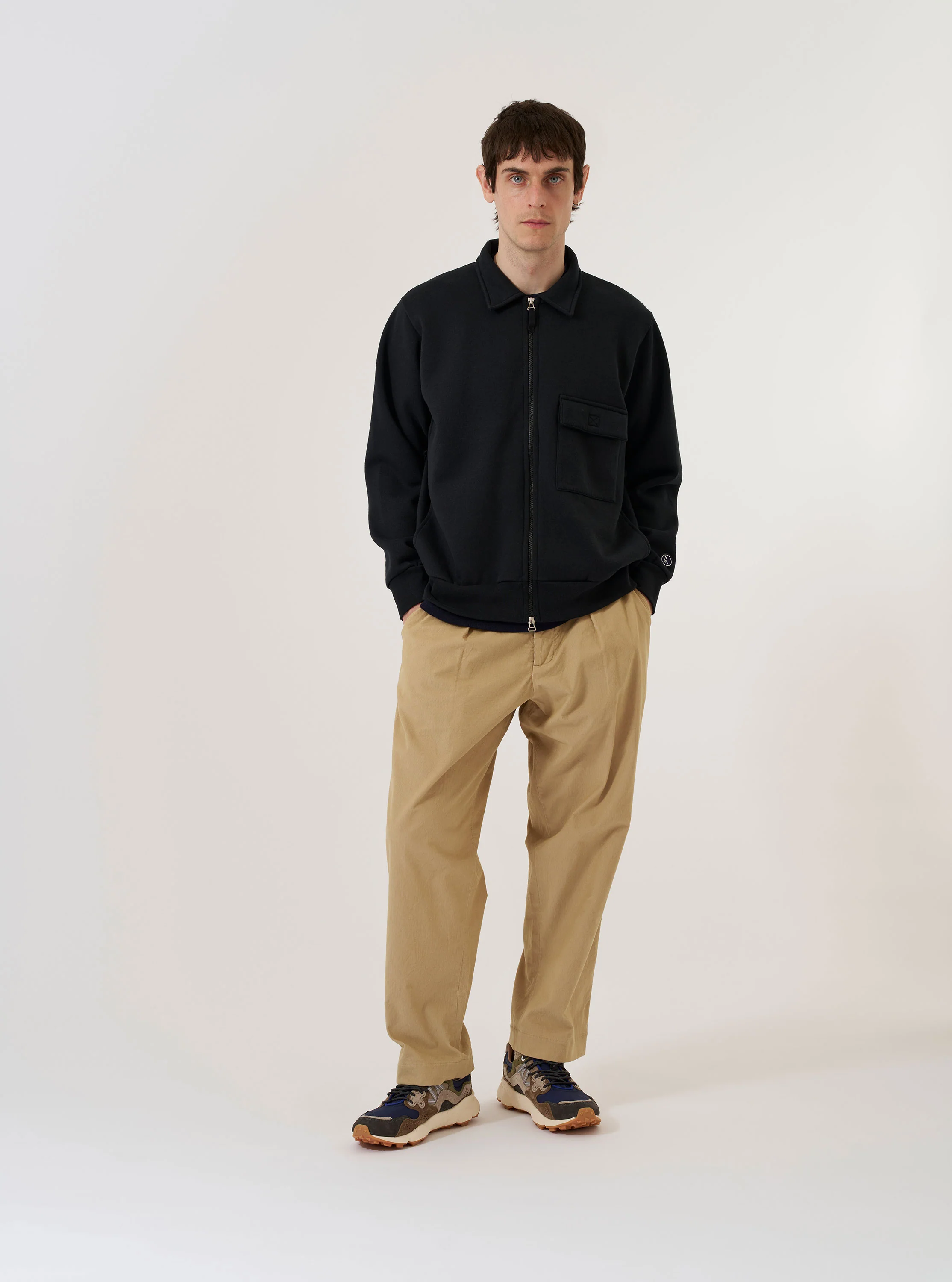 Black Recycled Cotton Blend Jersey Tyler Jacket - Image 8