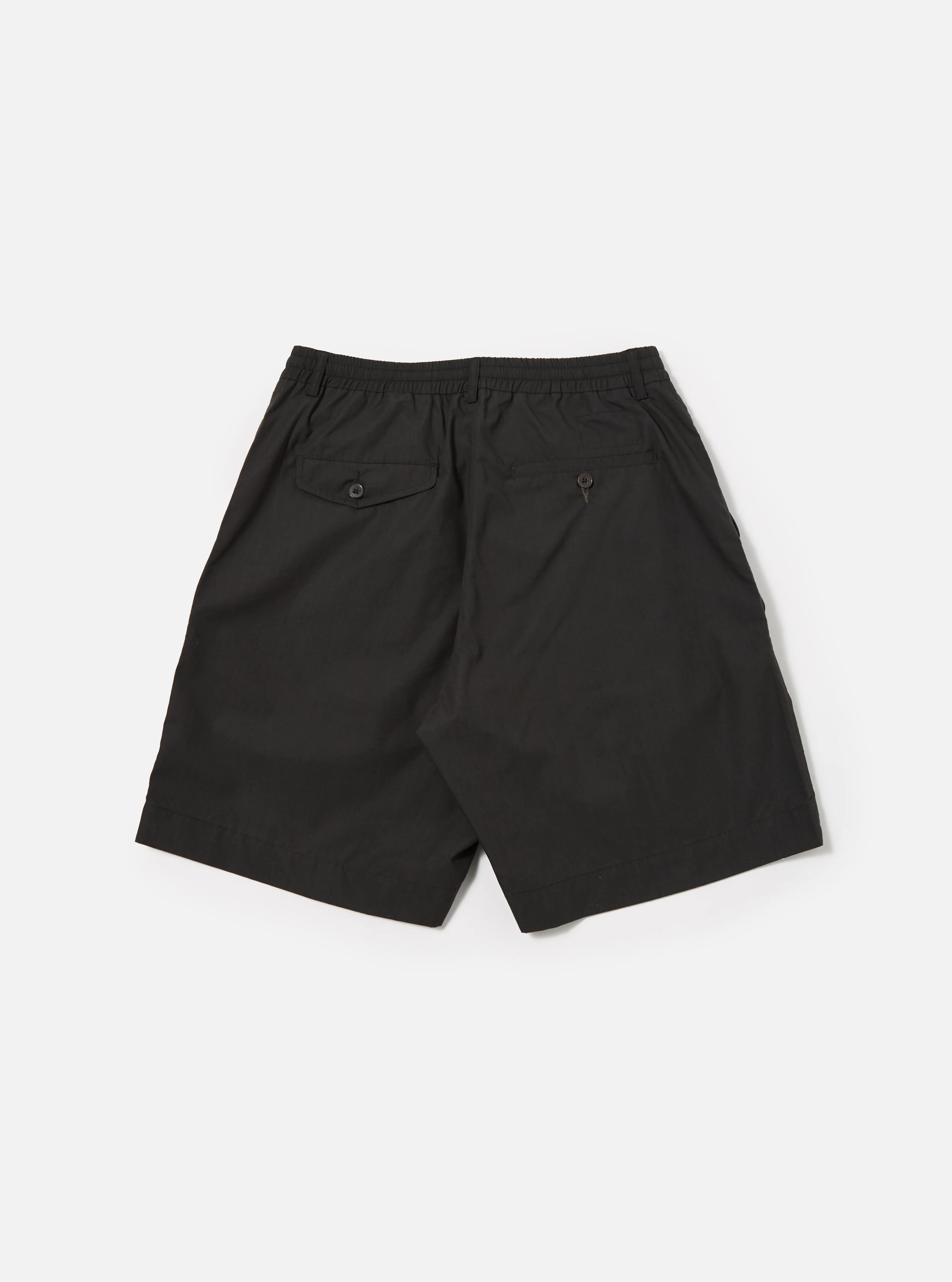 Black Recycled Polytech Pleated Track Short - Image 5