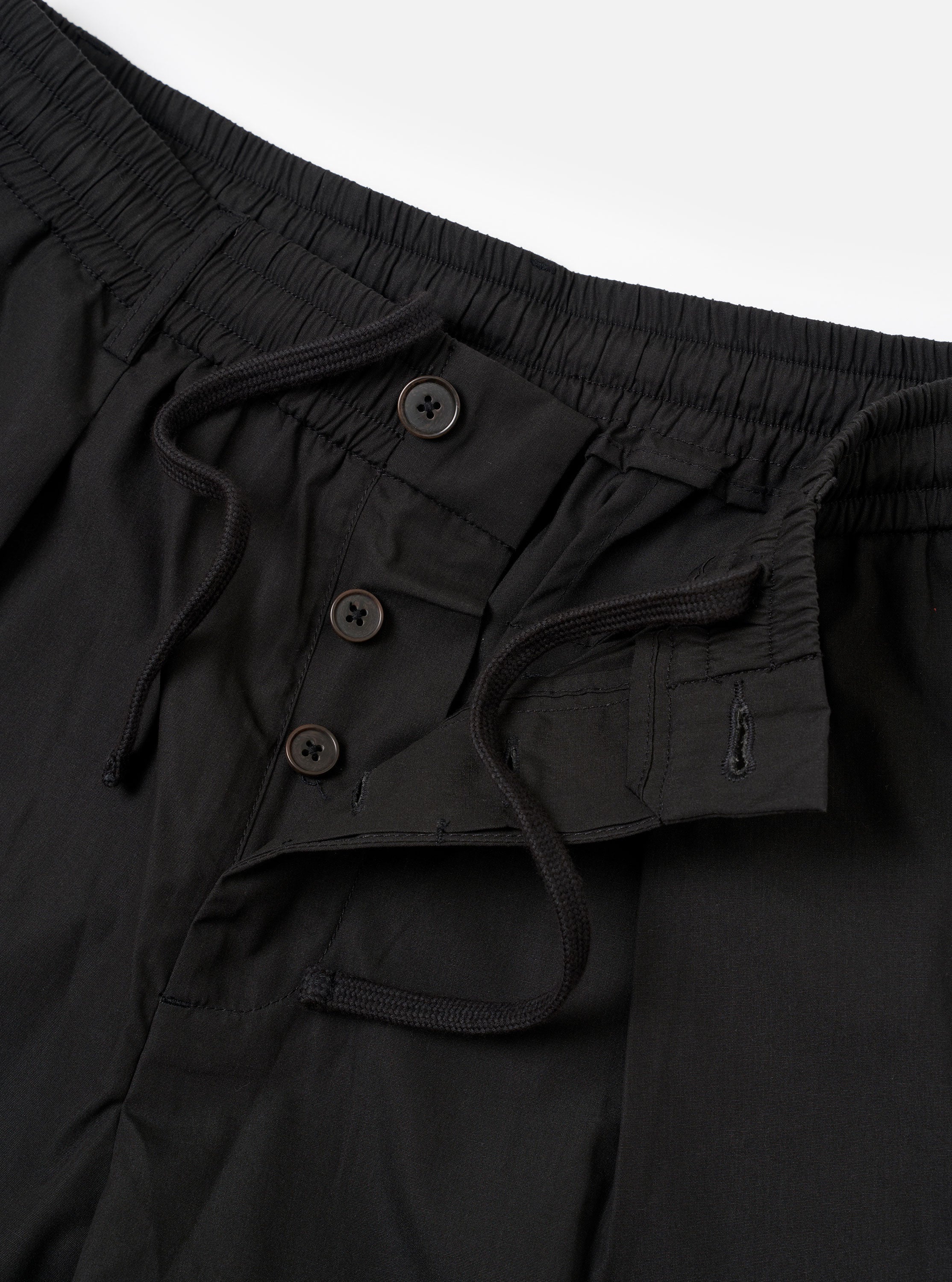 Black Recycled Polytech Pleated Track Short - Image 6
