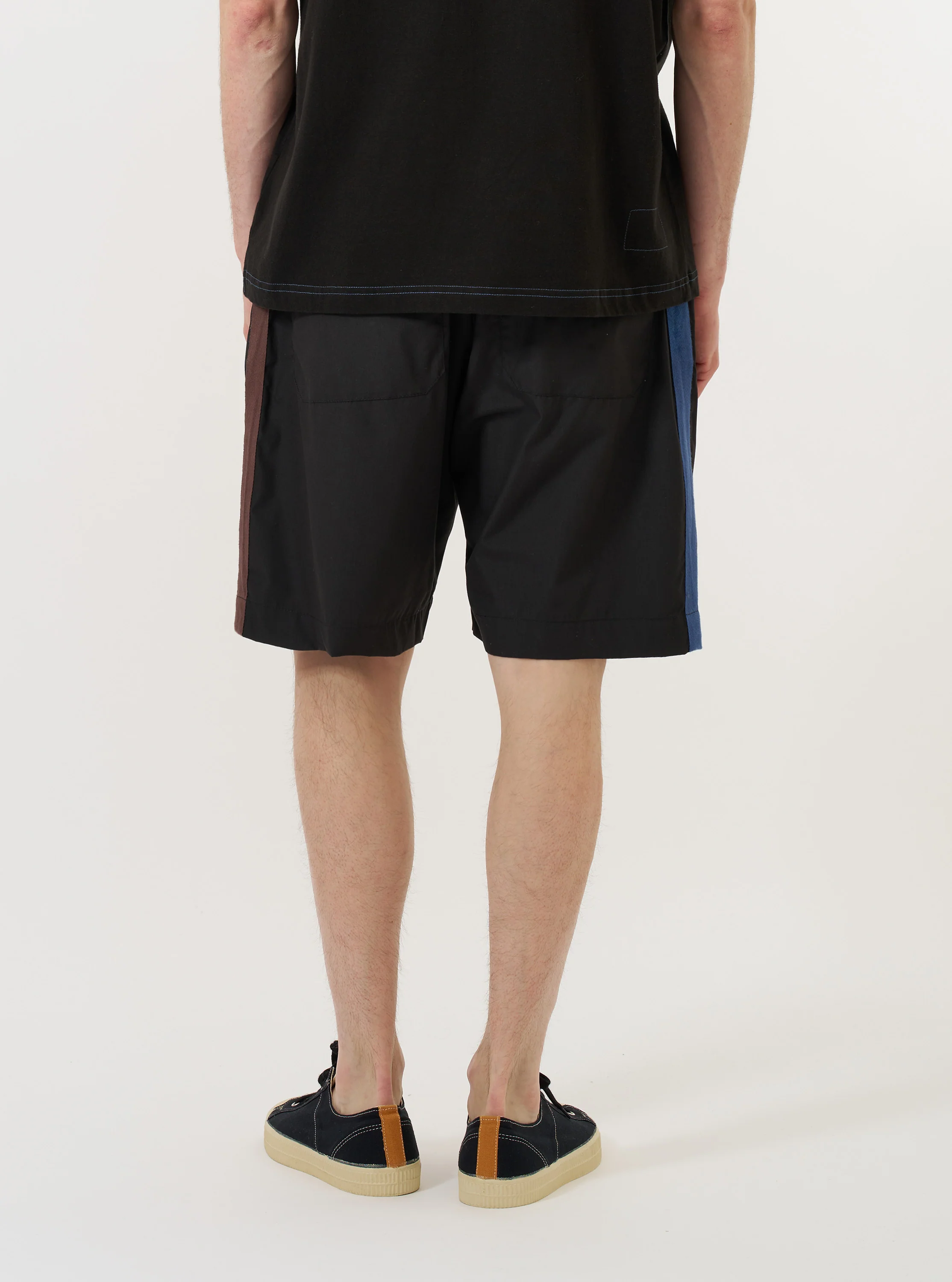 master-piece x Universal Works Black Recycled Poly Tech Pleated Track Short - Image 3