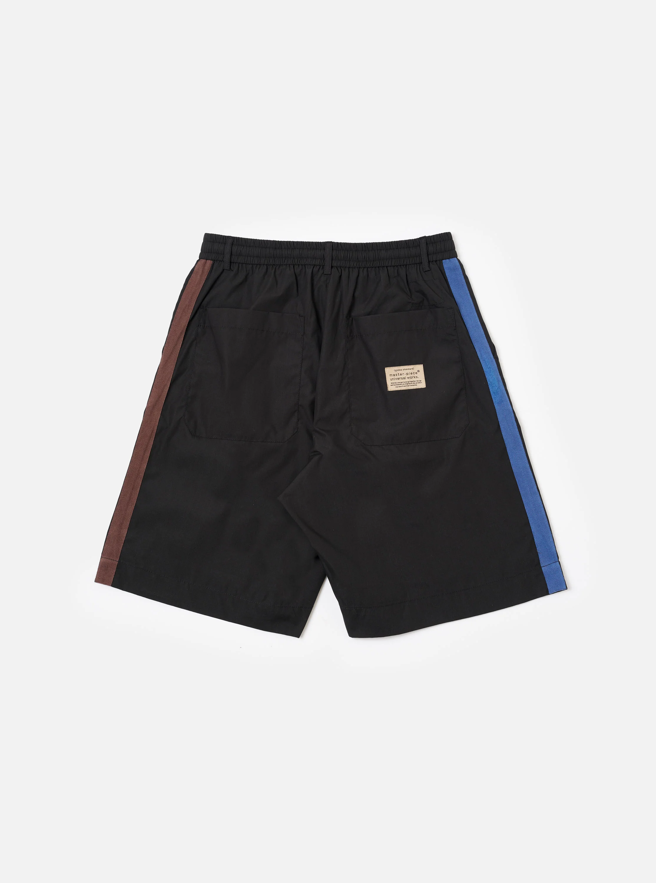 master-piece x Universal Works Black Recycled Poly Tech Pleated Track Short - Image 5