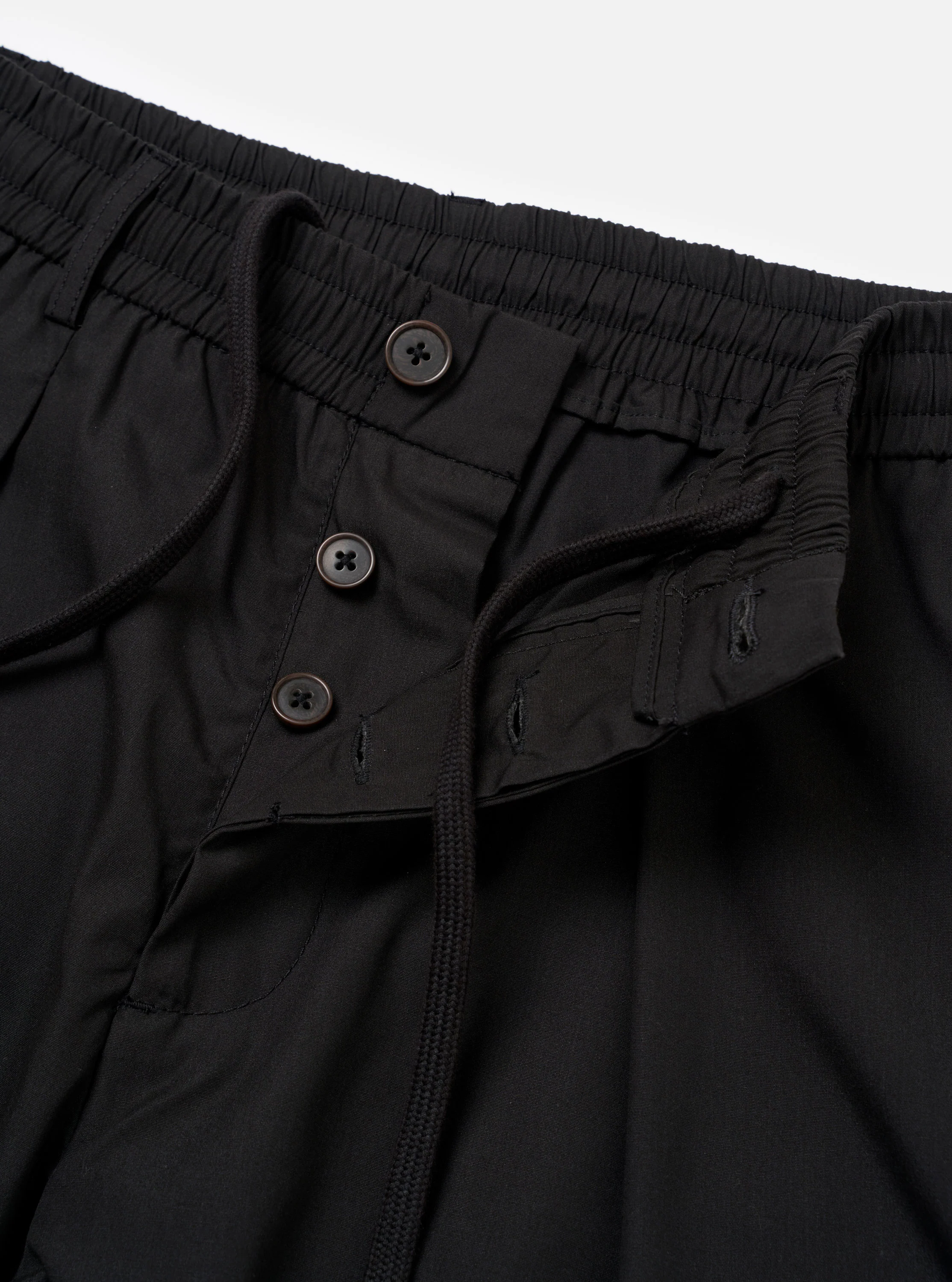 master-piece x Universal Works Black Recycled Poly Tech Pleated Track Short - Image 6