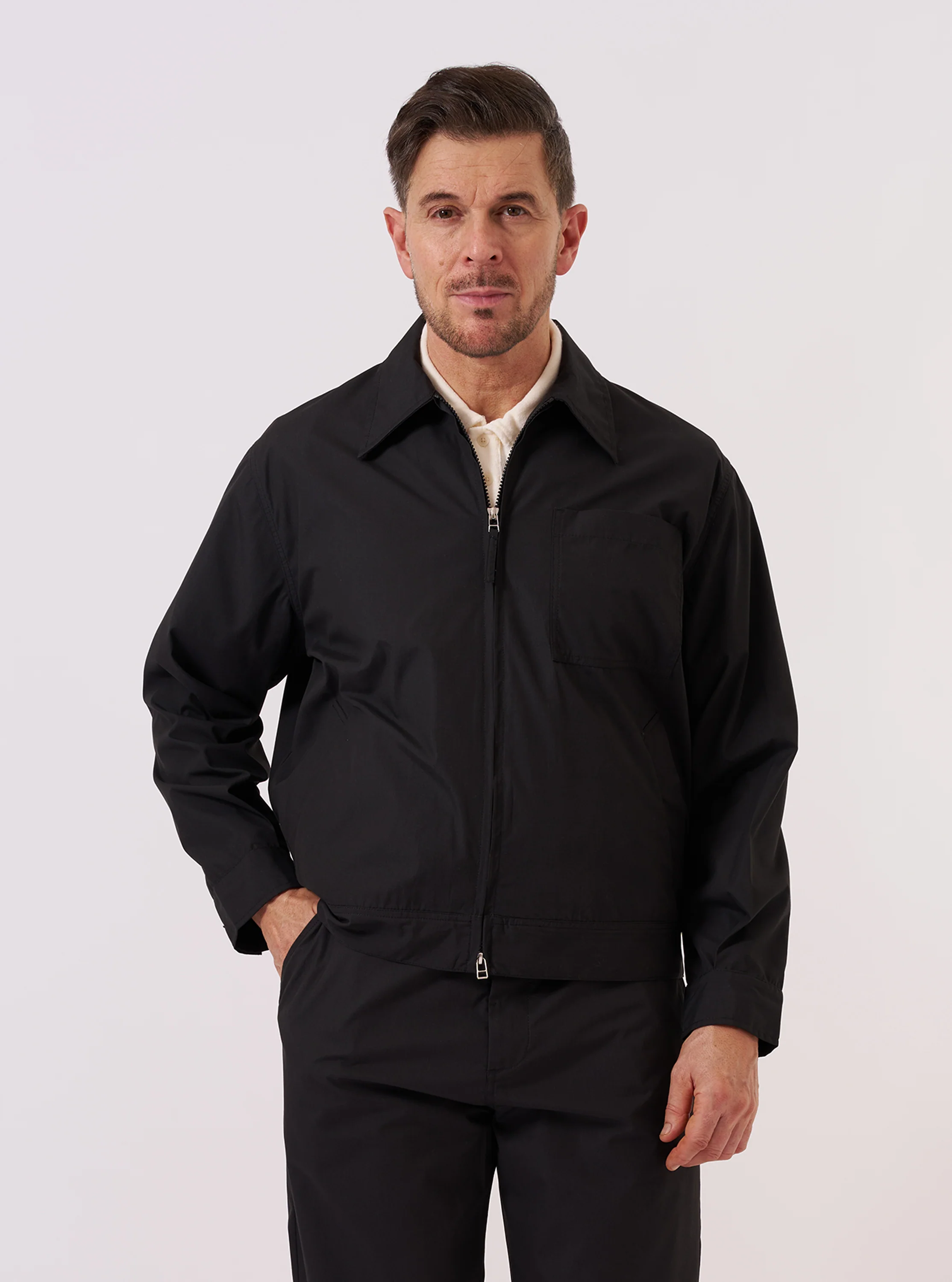 Black Recycled Polytech Rose Bowl Jacket - Image 2