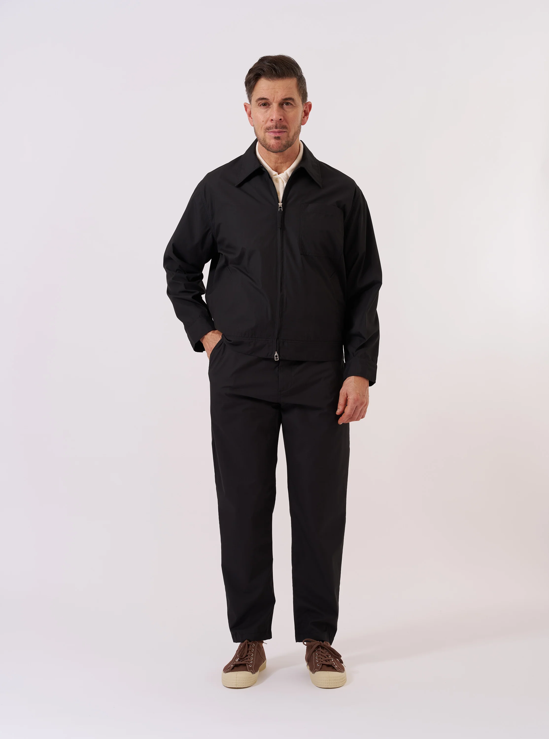 Black Recycled Polytech Rose Bowl Jacket - Image 8