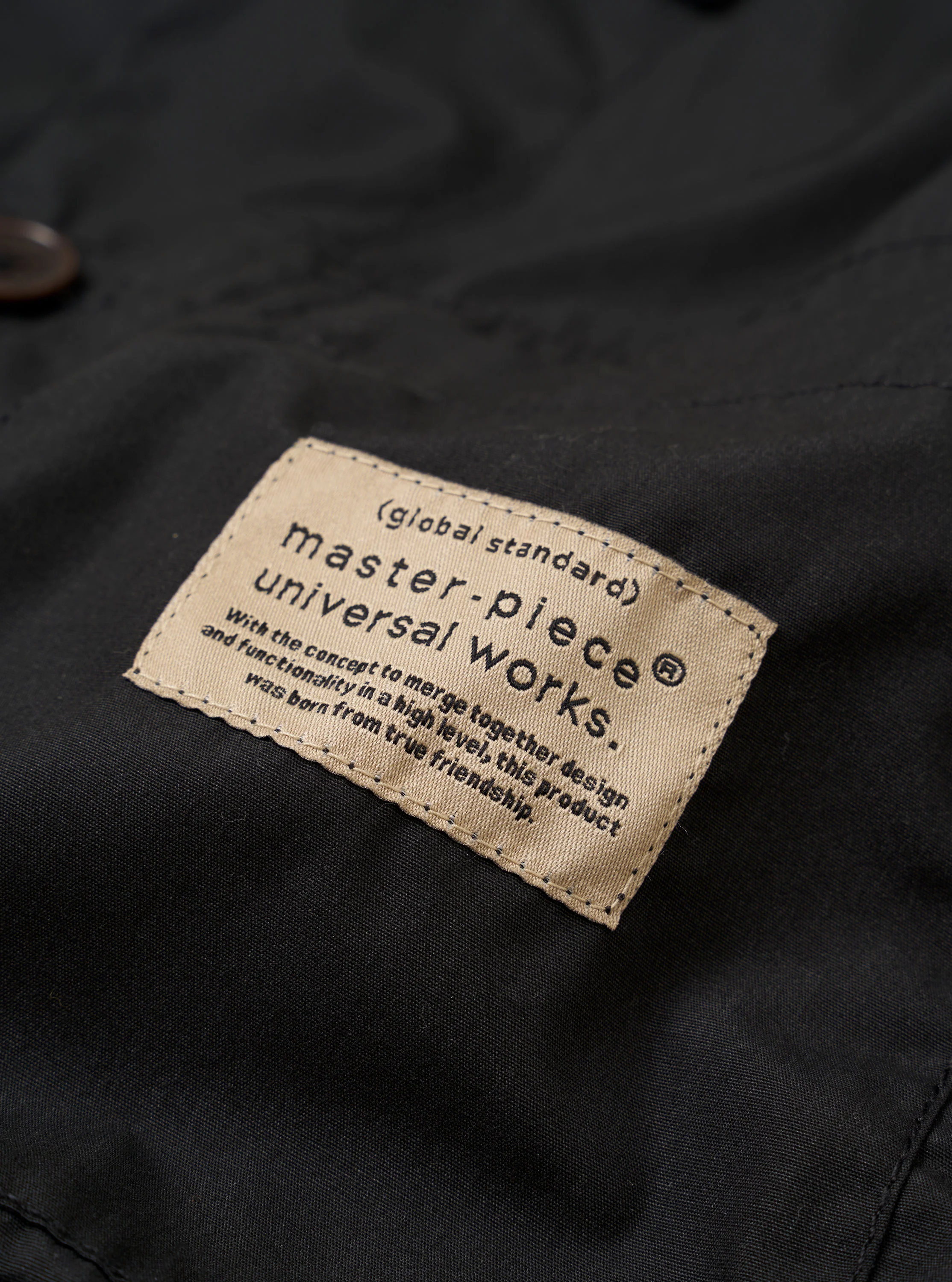 master-piece x Universal Works Black Recycled Poly Tech Tech Overshirt - Image 10