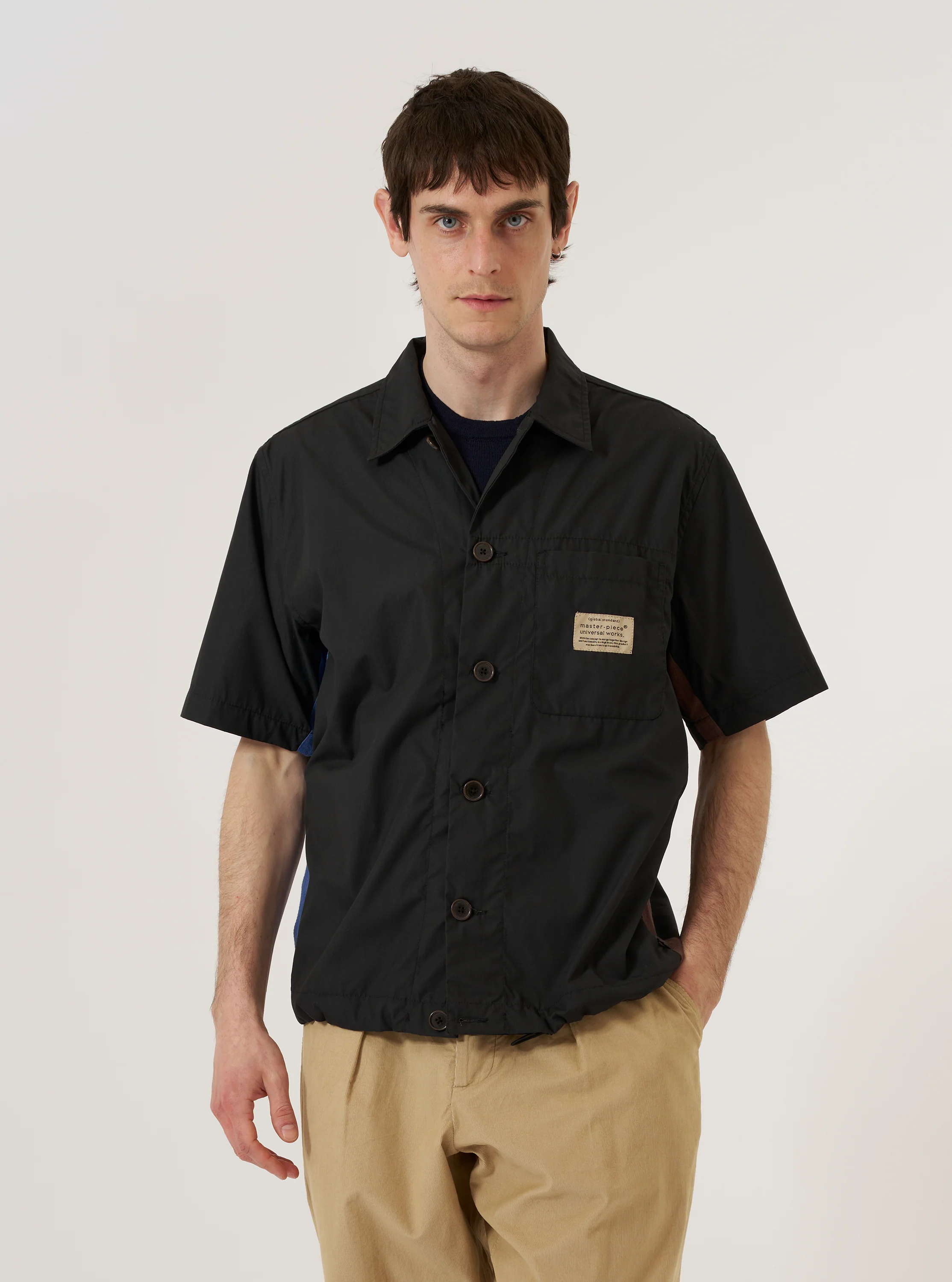 master-piece x Universal Works Black Recycled Poly Tech Tech Overshirt - Image 3