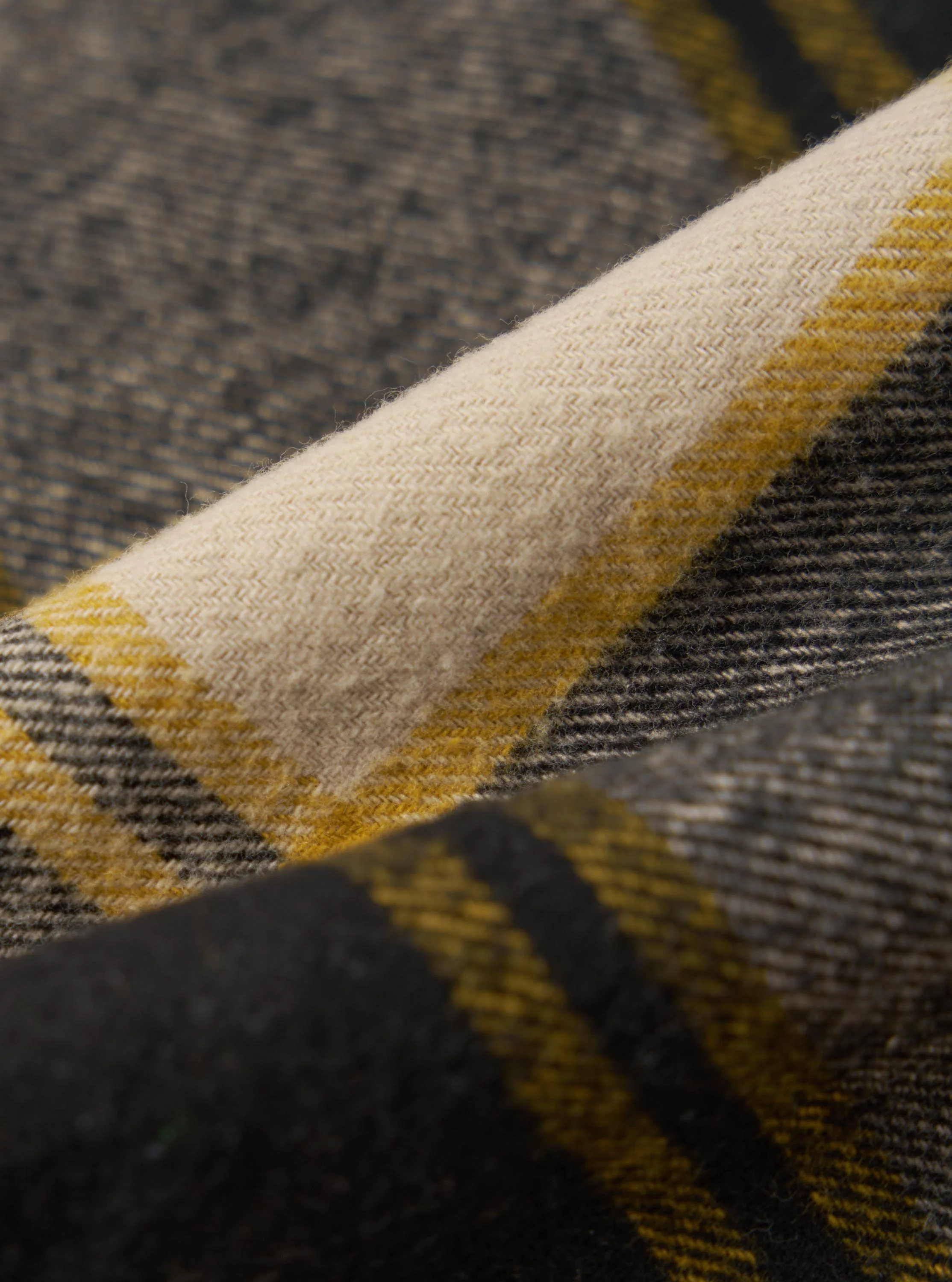 Black/Sand Brushed Big Check Long Pyjama Set - Image 2