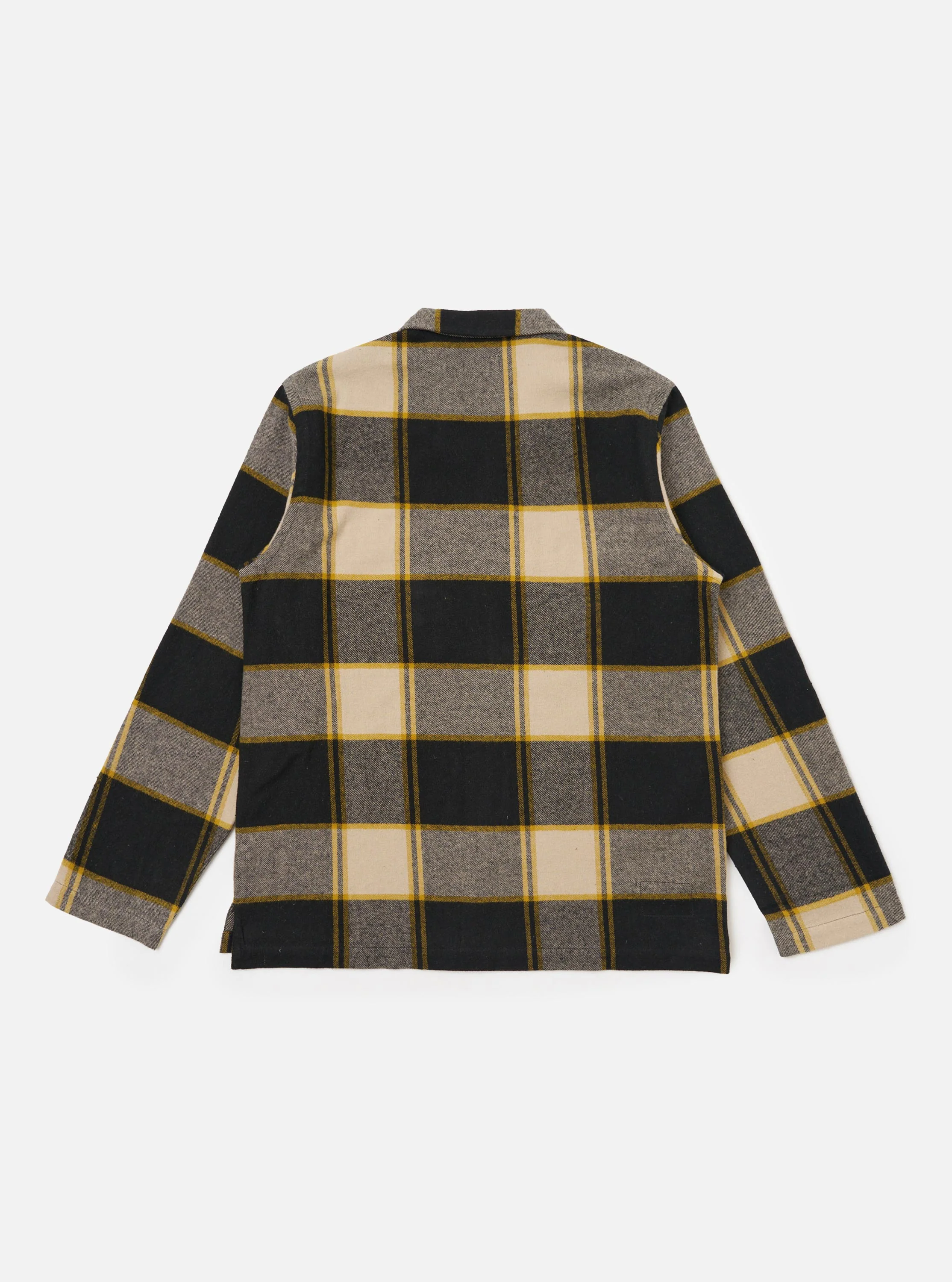Black/Sand Brushed Big Check Long Pyjama Set - Image 4