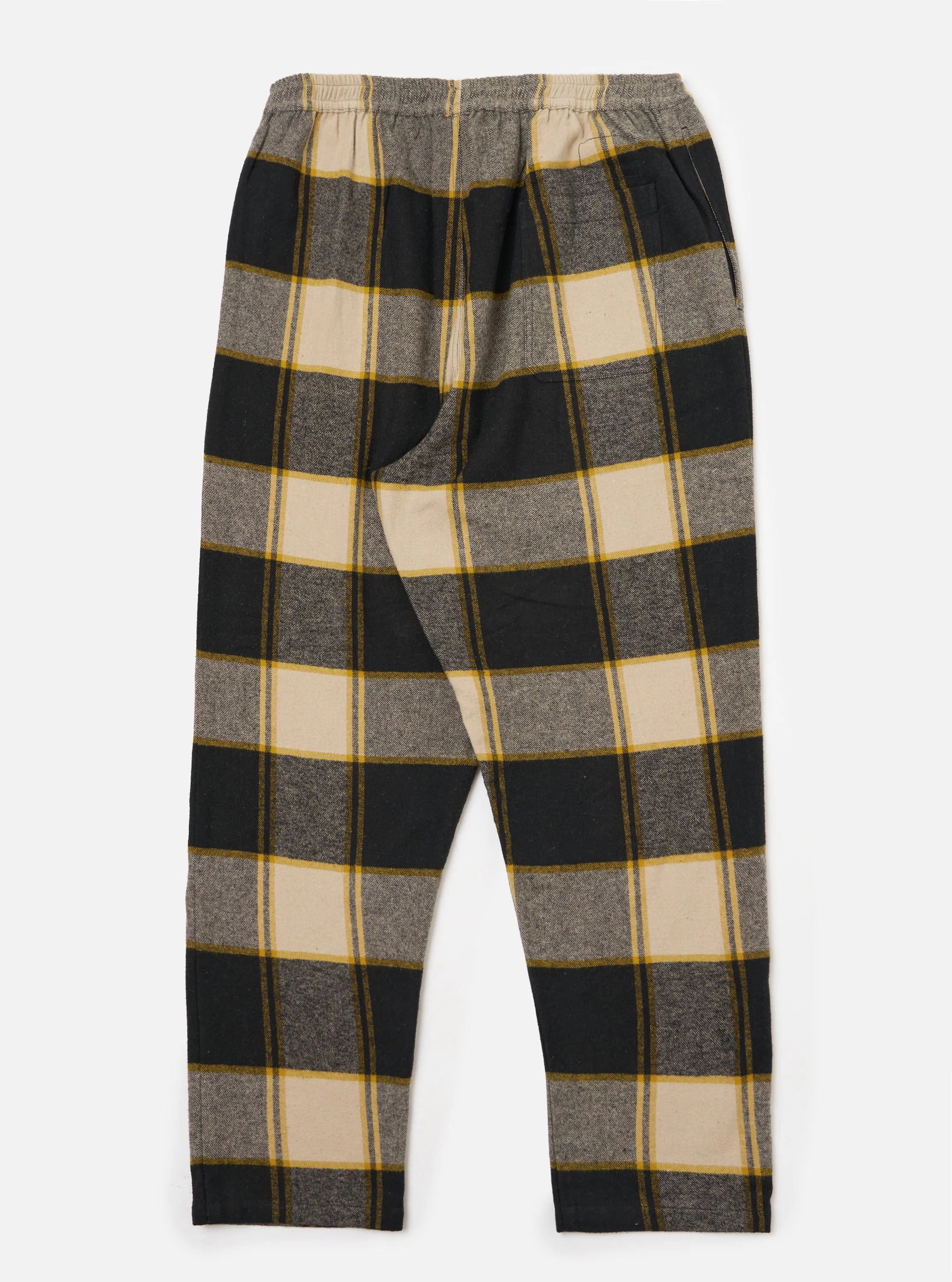 Black/Sand Brushed Big Check Long Pyjama Set - Image 6