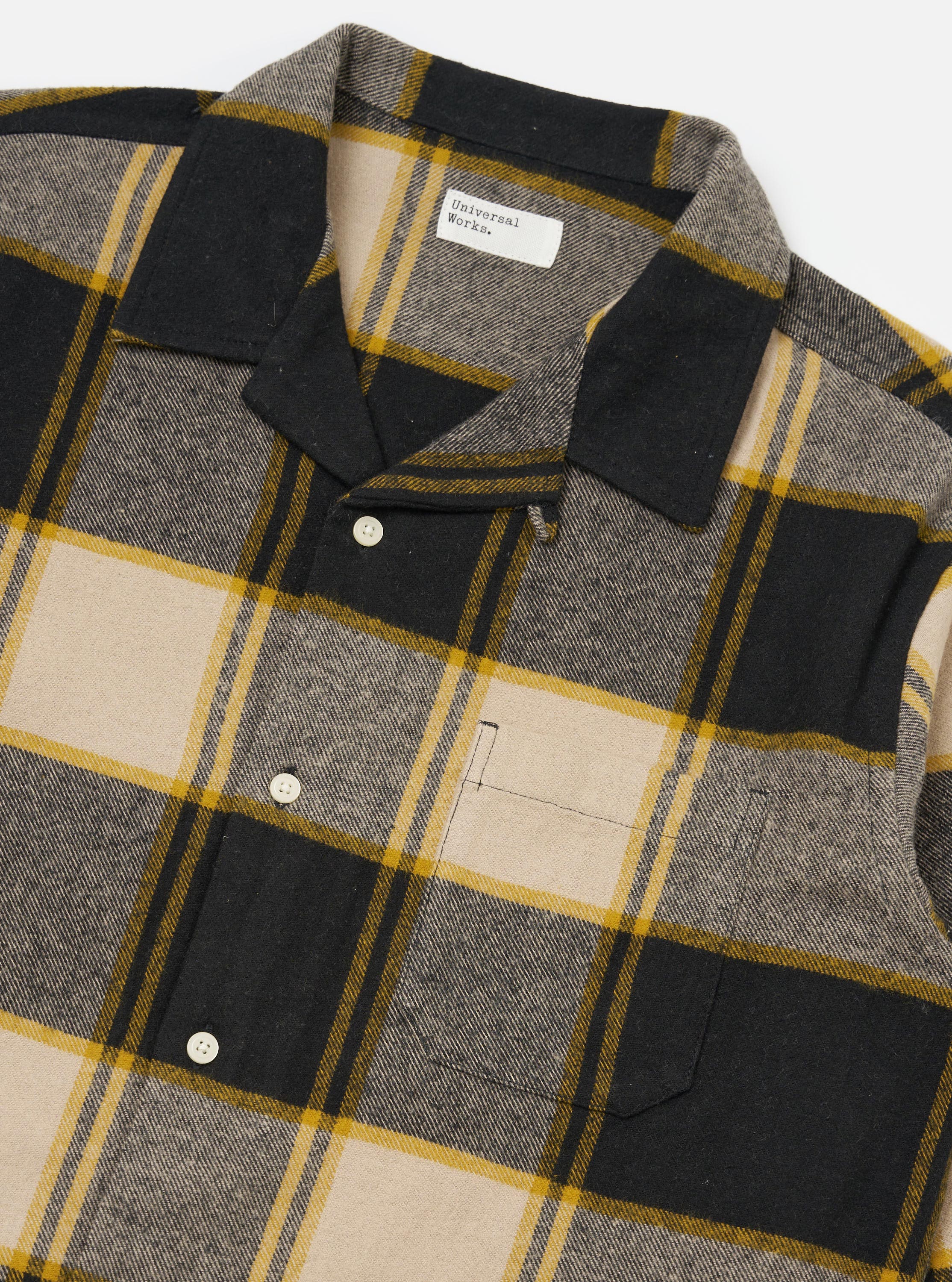 Black/Sand Brushed Big Check Long Pyjama Set - Image 7