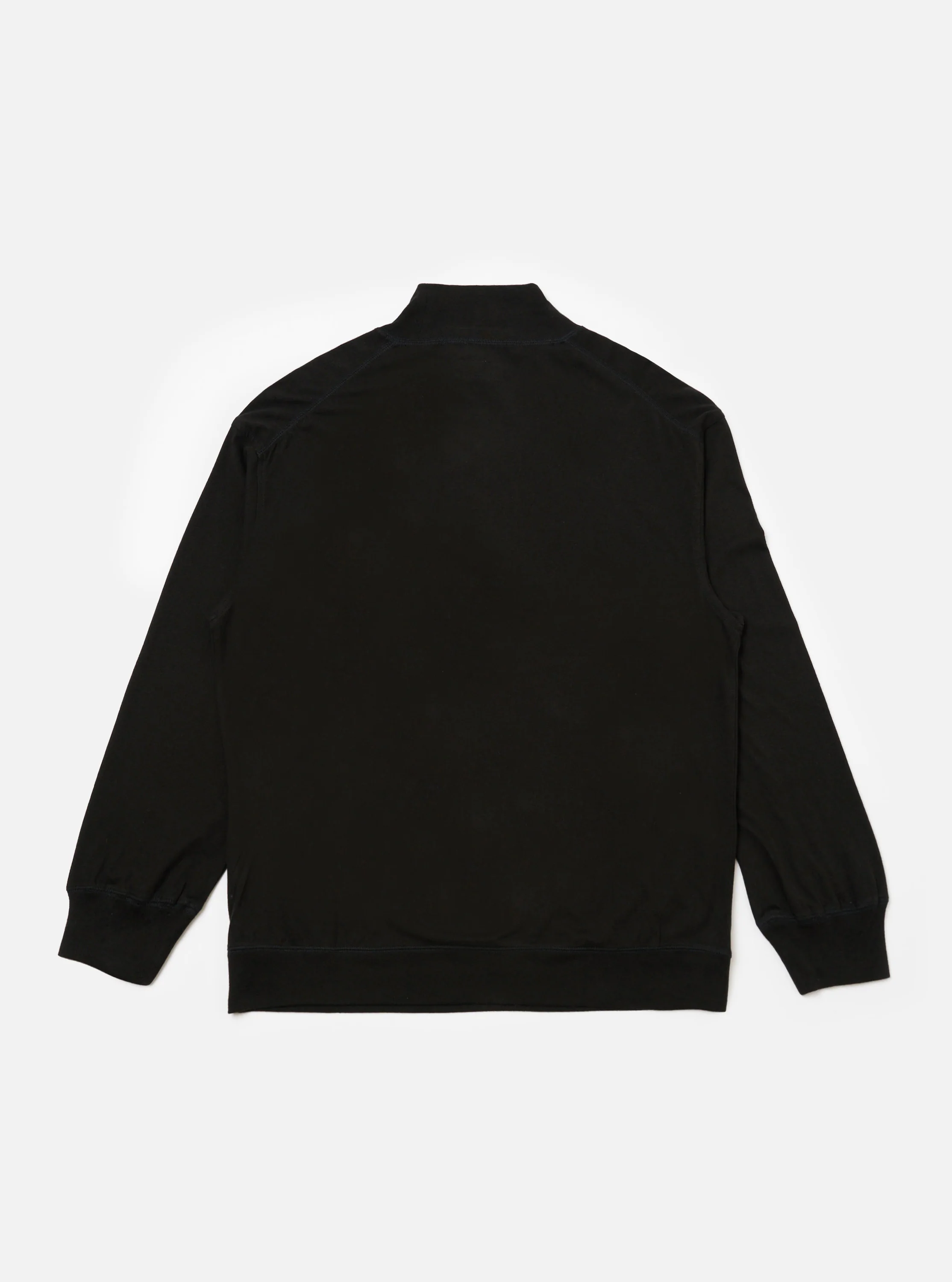 Black Single Jersey Funnel Neck Tee - Image 5