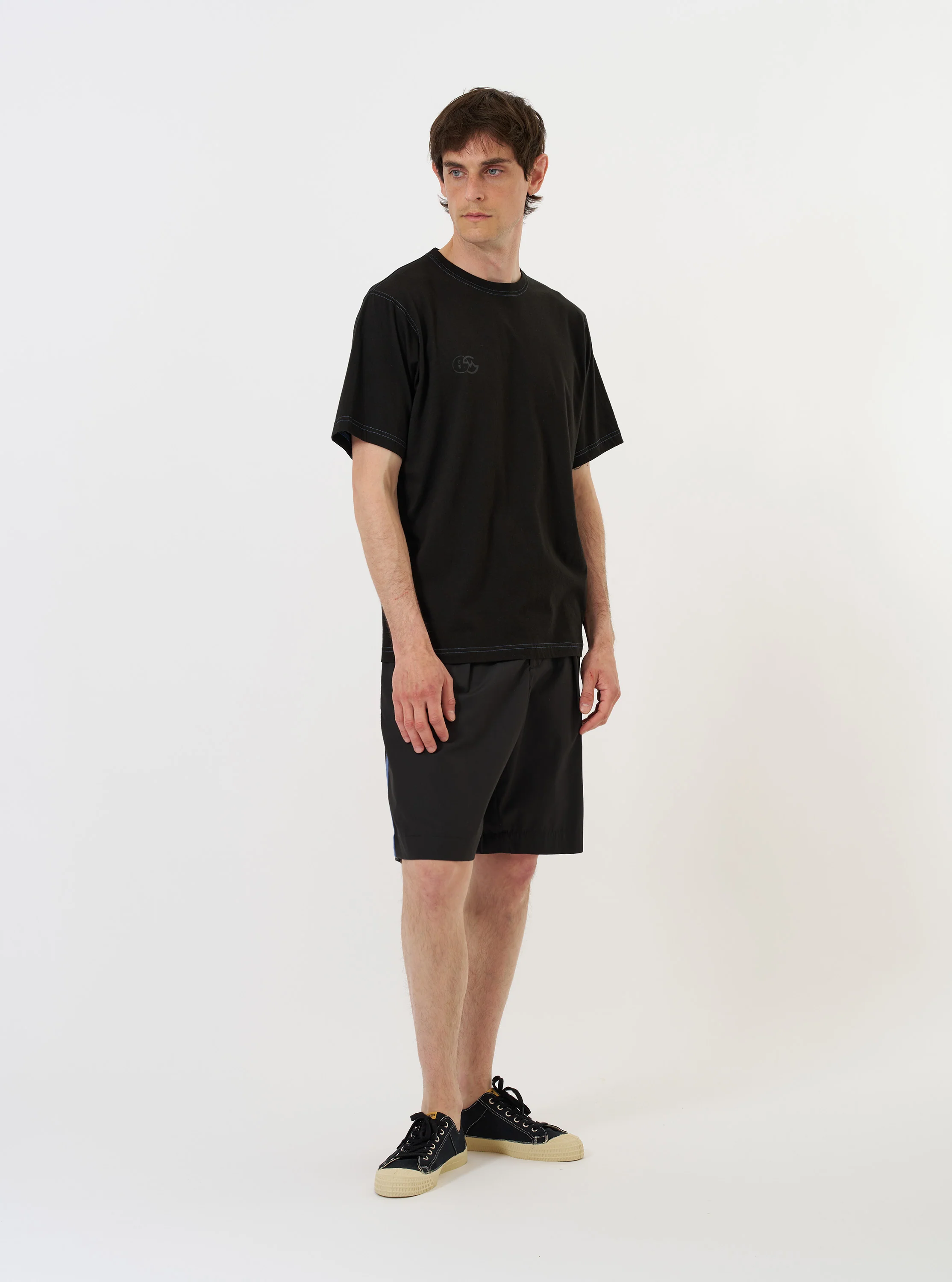 master-piece x Universal Works Black Single Jersey Print Tee - Image 8
