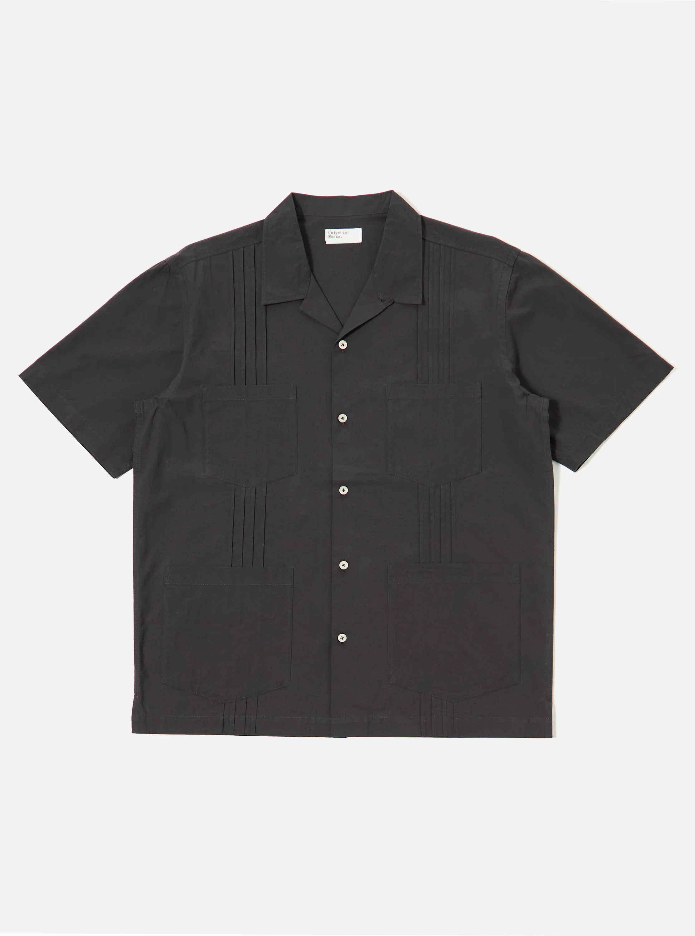 Black Tech Cotton S/S Dwight Overshirt