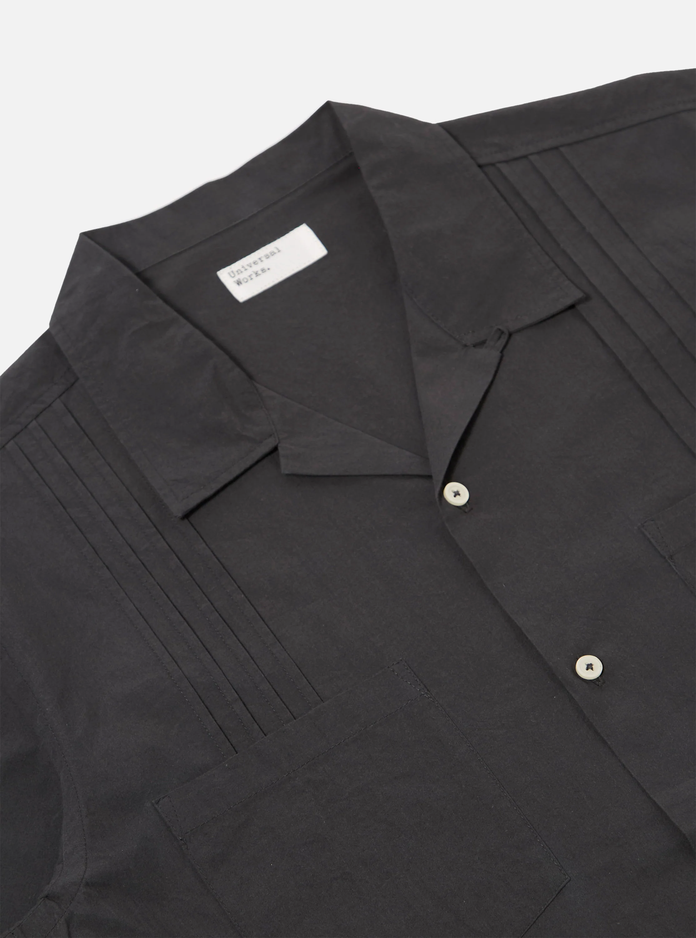 Black Tech Cotton S/S Dwight Overshirt - Image 6