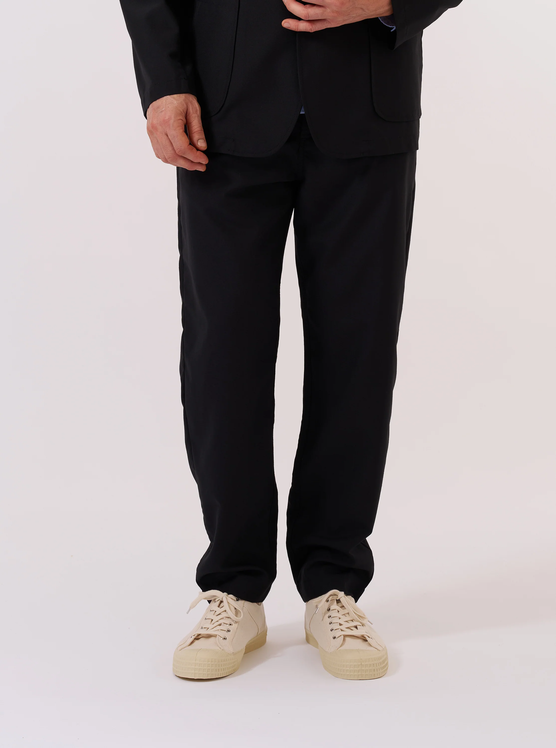 Black Tropical Suiting Military Chino - Image 2