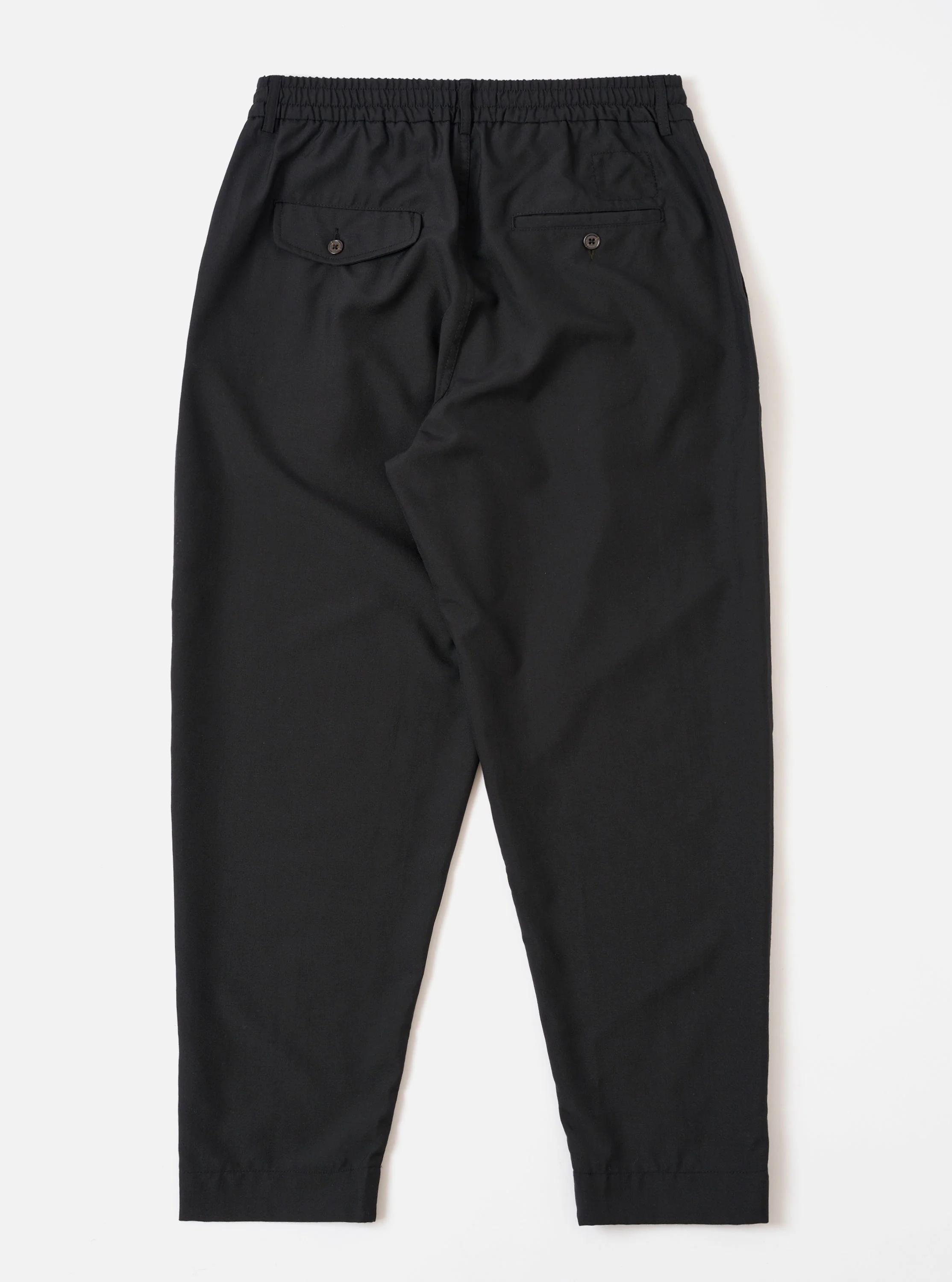 Black Tropical Suiting Pleated Track Pant - Image 5