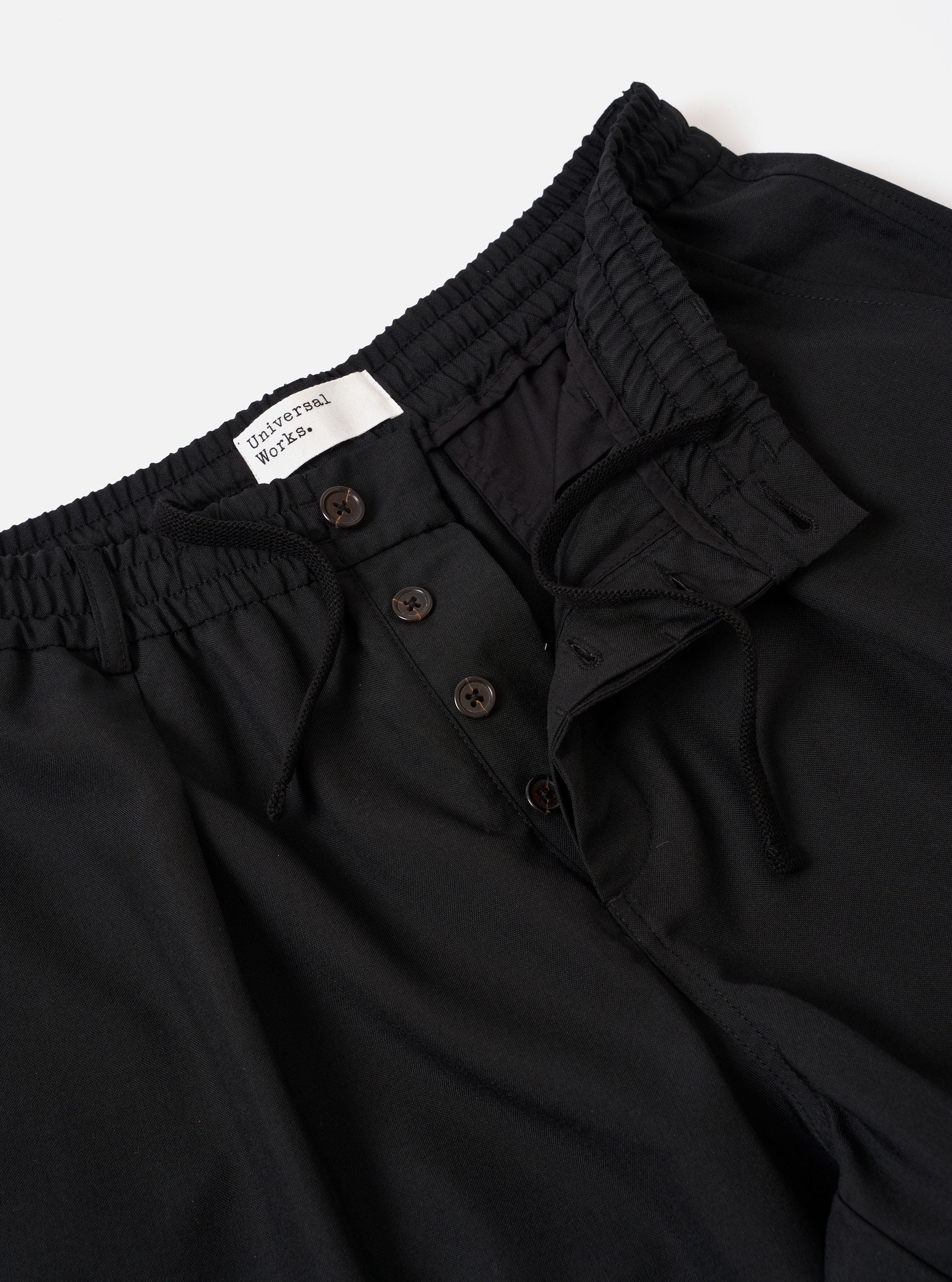 Black Tropical Suiting Pleated Track Pant - Image 6