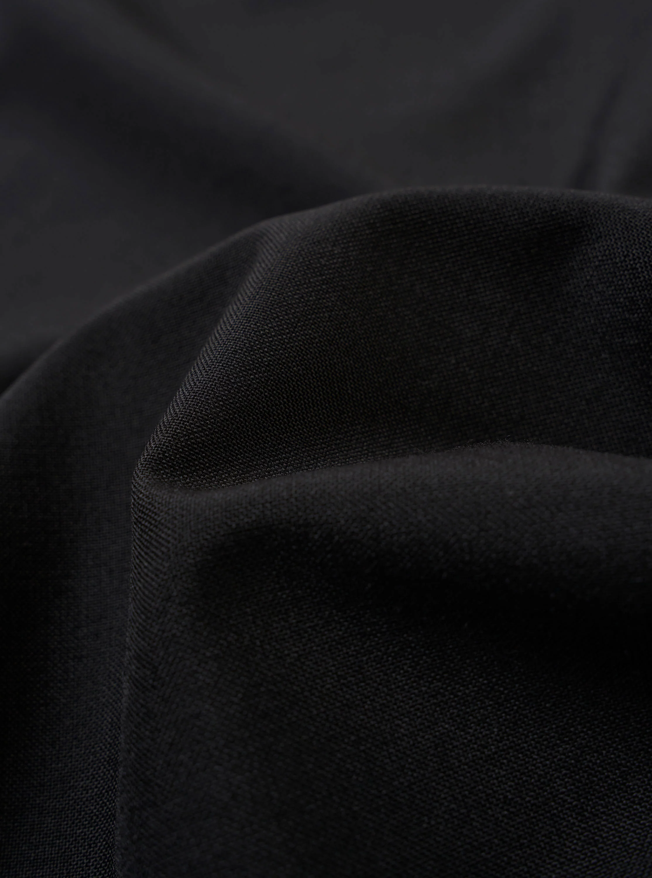 Black Tropical Suiting Two Button Jacket - Image 4