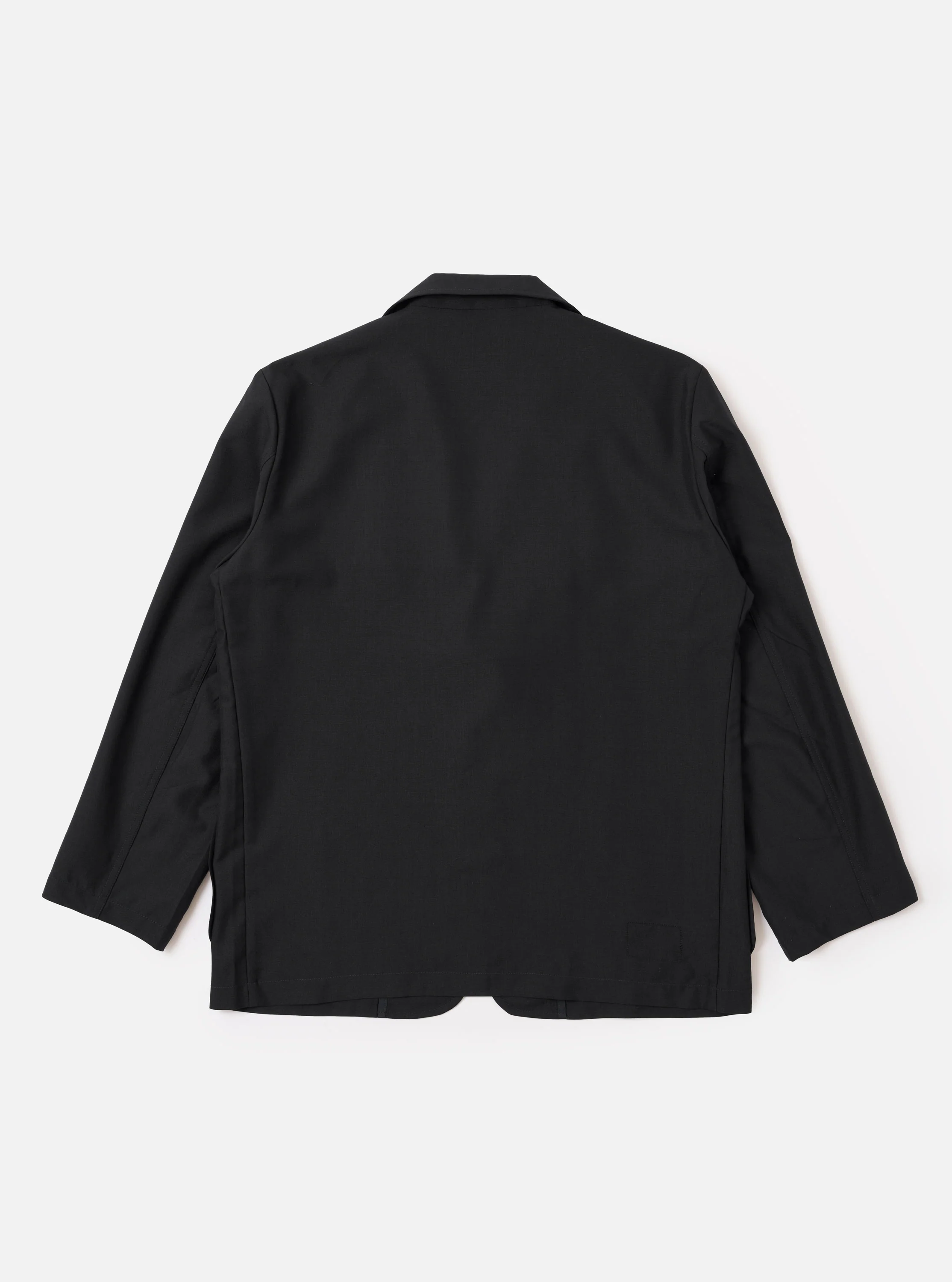 Black Tropical Suiting Two Button Jacket - Image 5