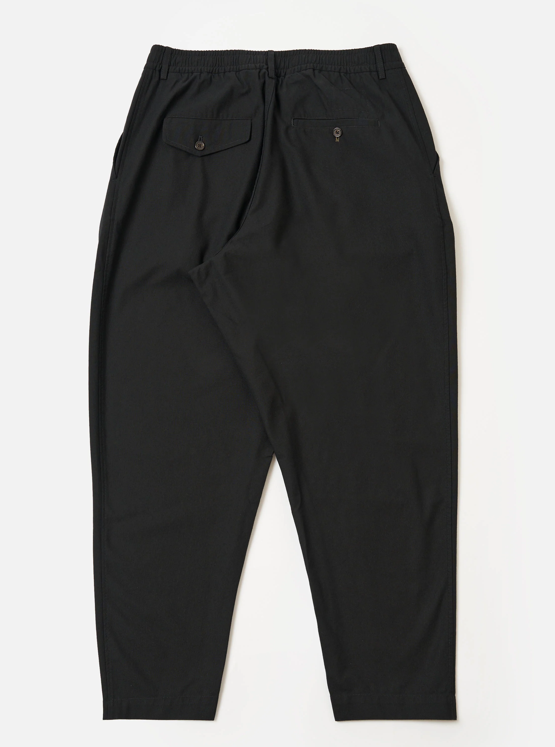 Black Valencia Cotton Pleated Track Pant - Image 5