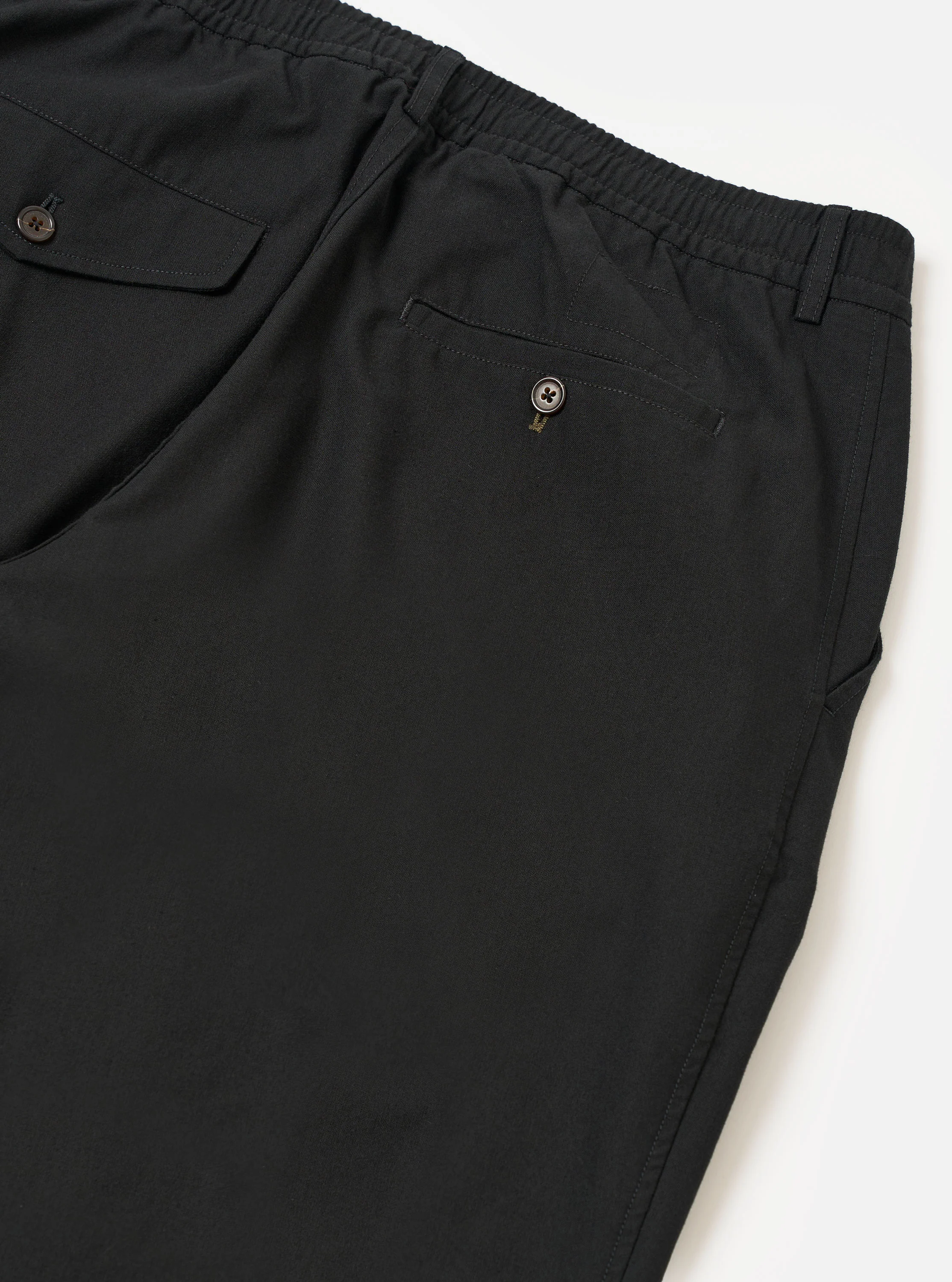 Black Valencia Cotton Pleated Track Pant - Image 6
