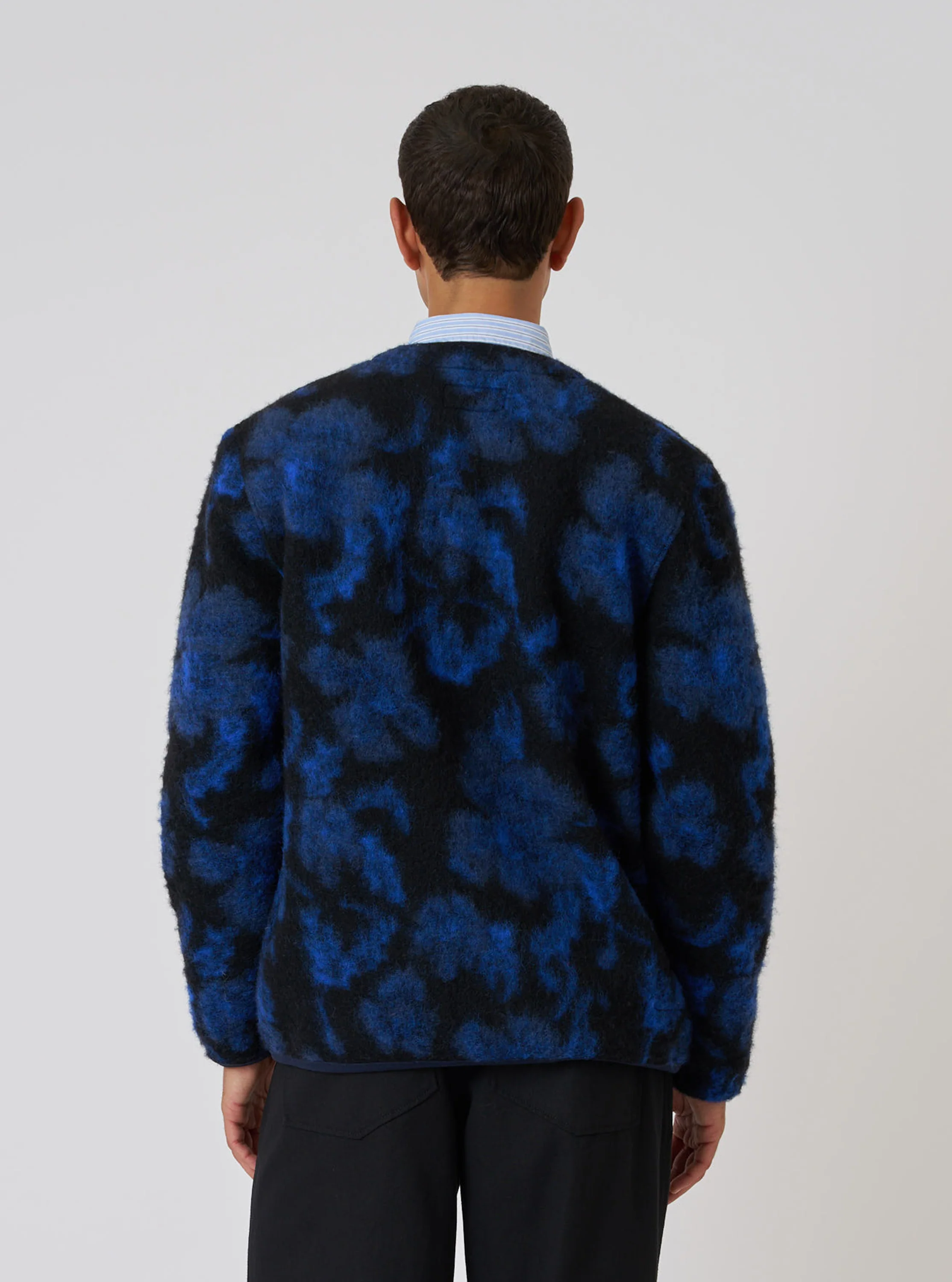 Blue Flower Fleece Cardigan - Image 3