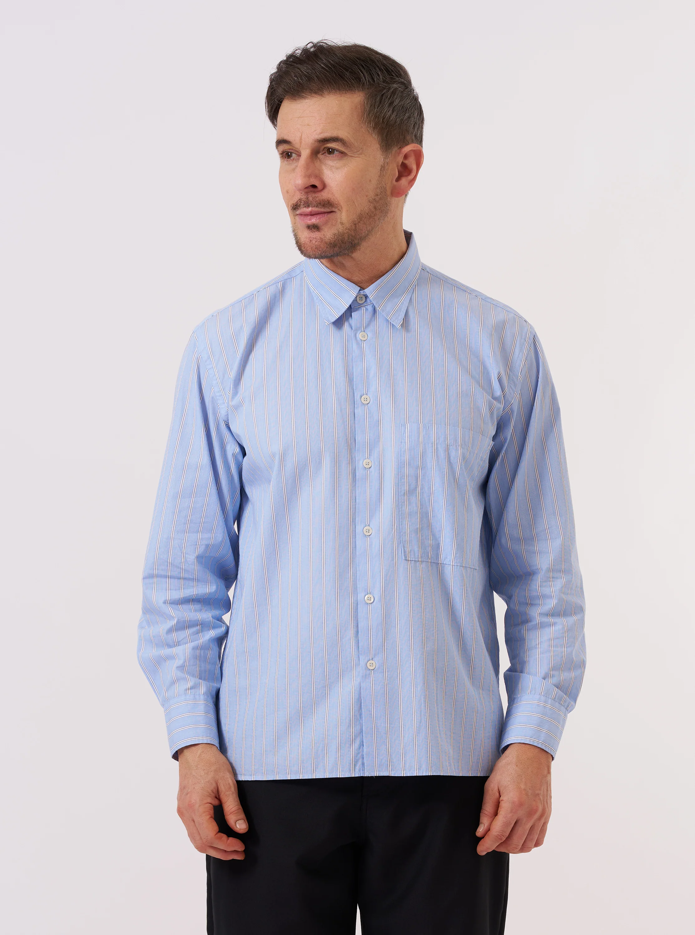 Blue Mc Stripe Square Pocket Shirt - Image 2