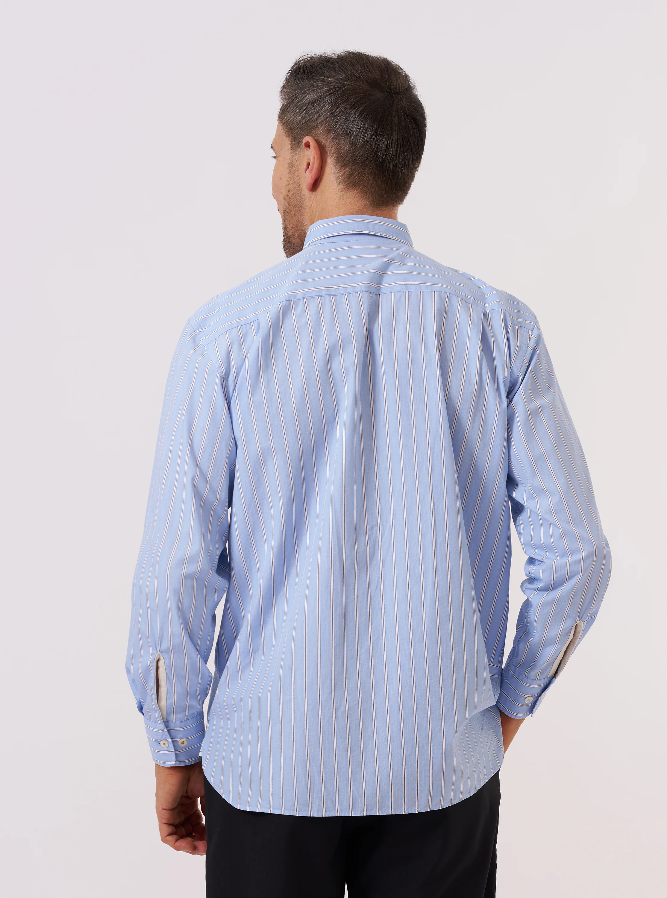 Blue Mc Stripe Square Pocket Shirt - Image 3