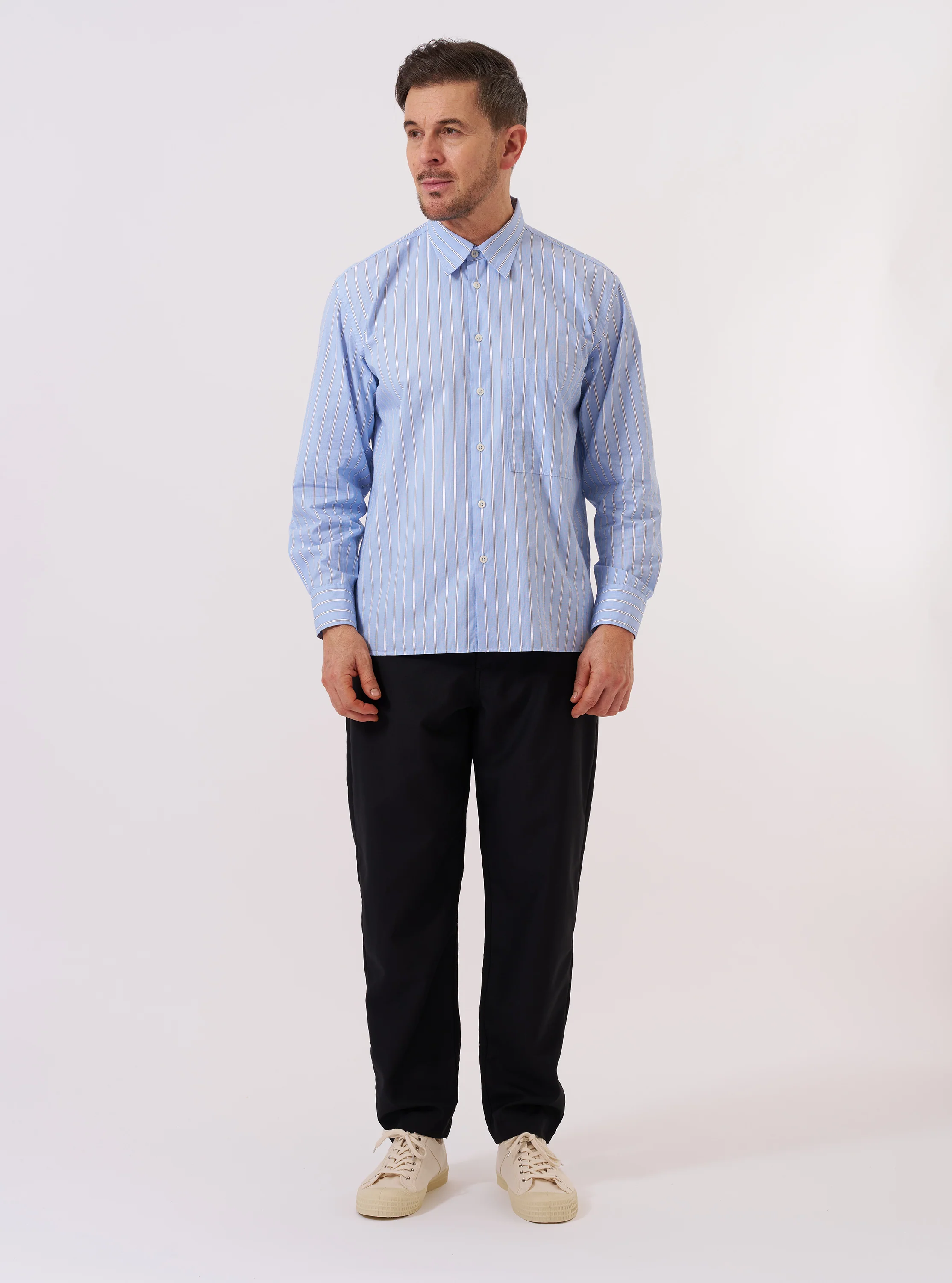 Blue Mc Stripe Square Pocket Shirt - Image 9