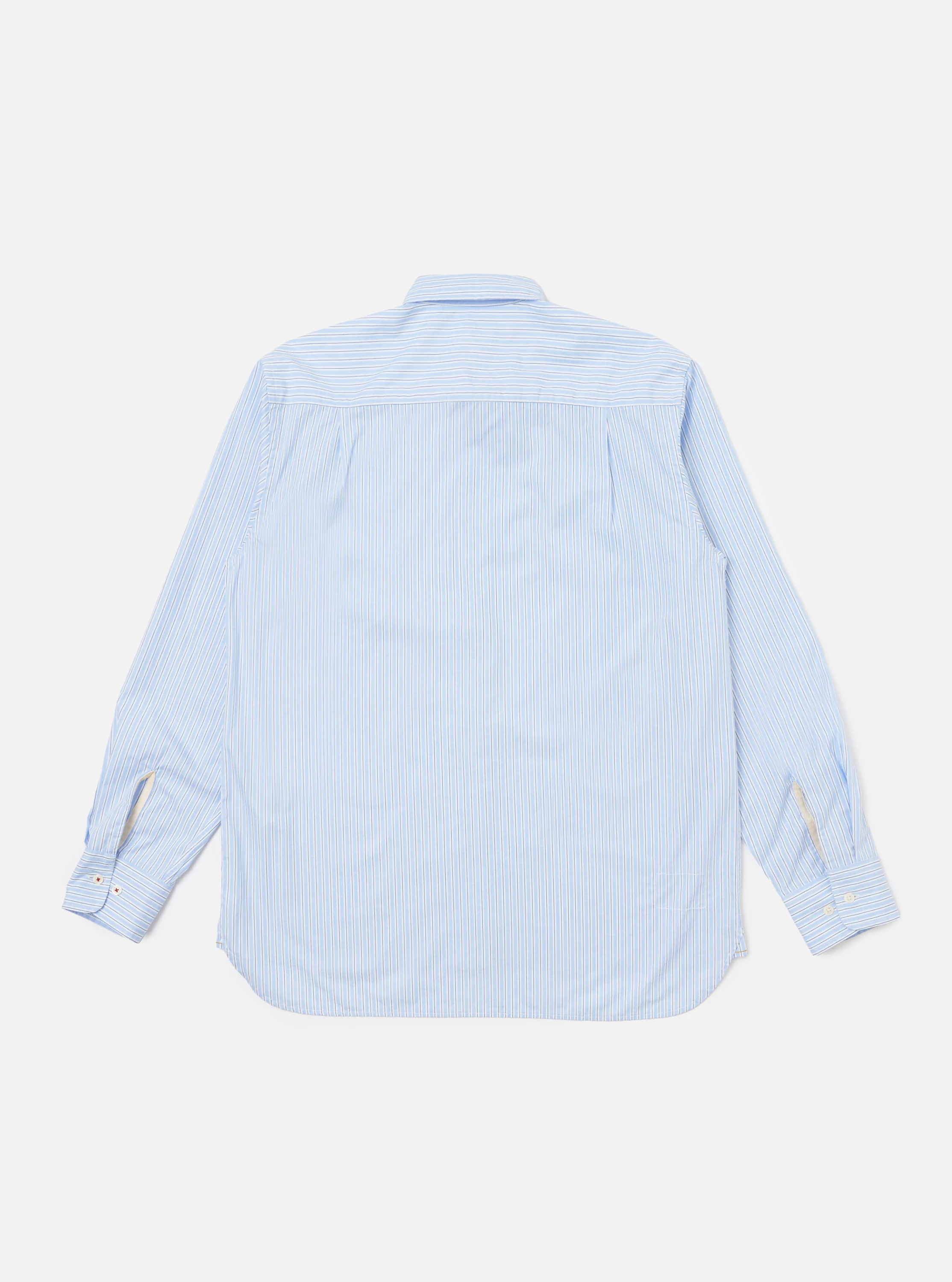 Blue Office Stripe Square Pocket Shirt - Image 5