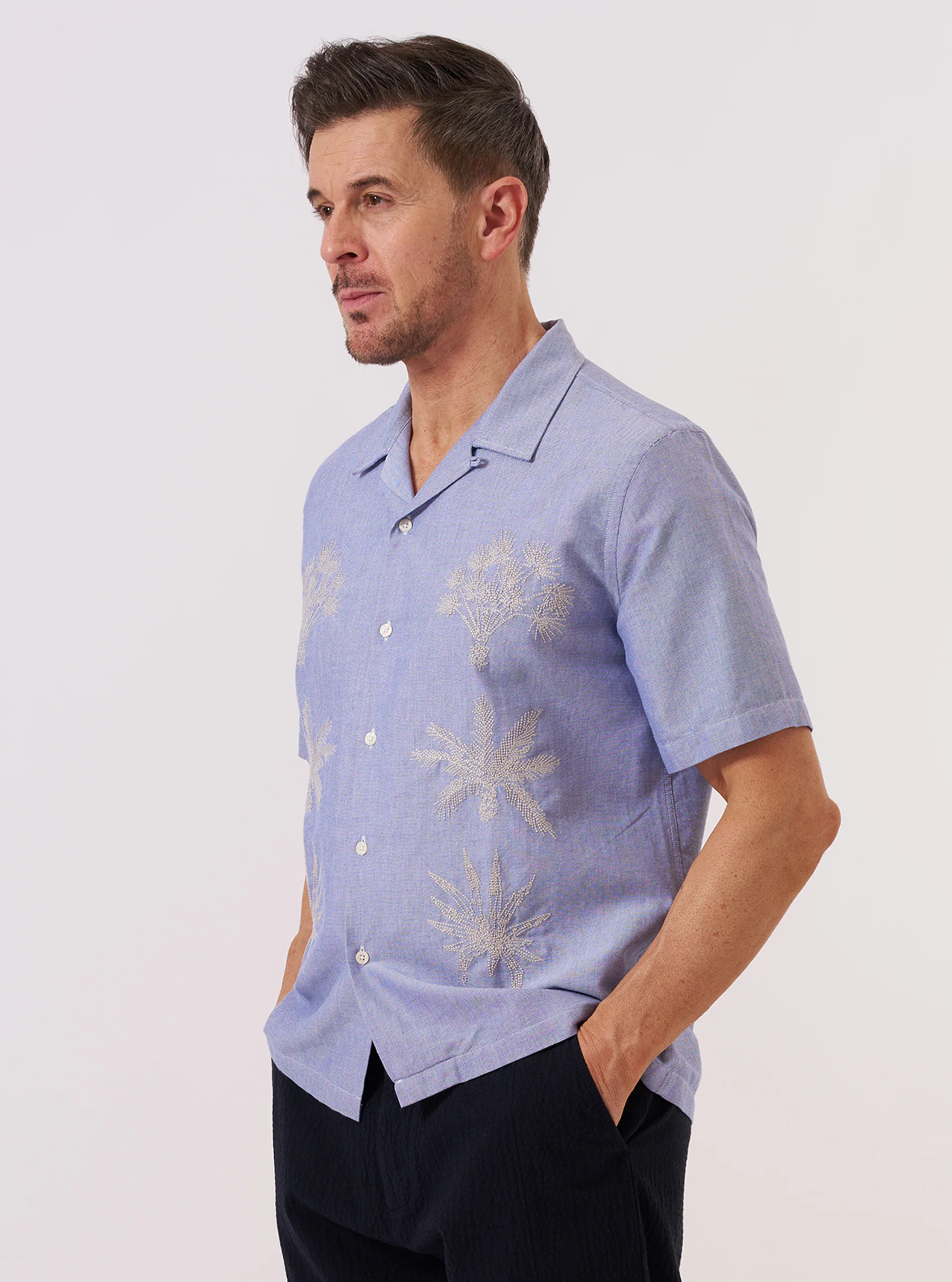 Blue Oxford Shirting Road Trip Shirt - Image 2