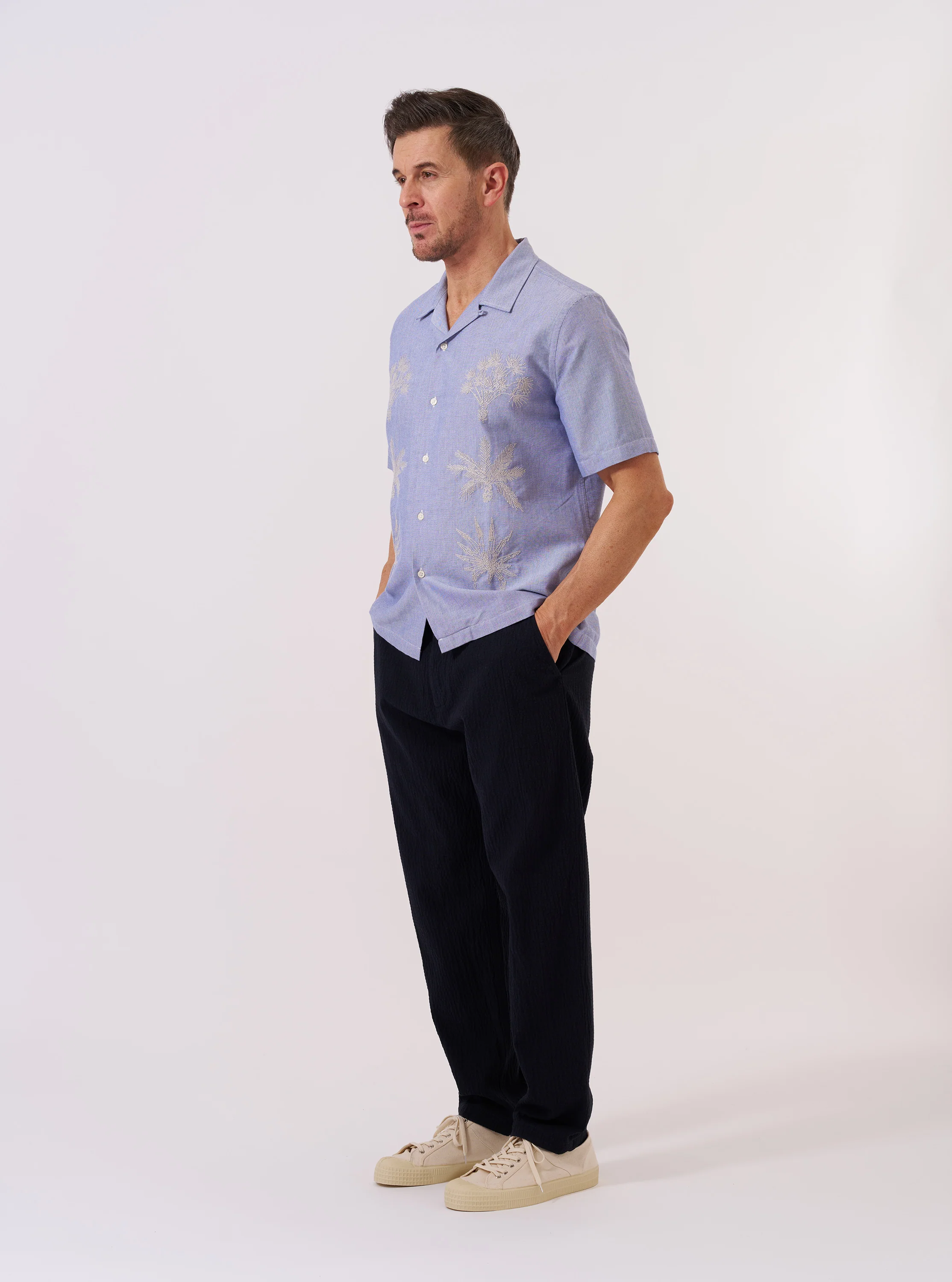 Blue Oxford Shirting Road Trip Shirt - Image 7