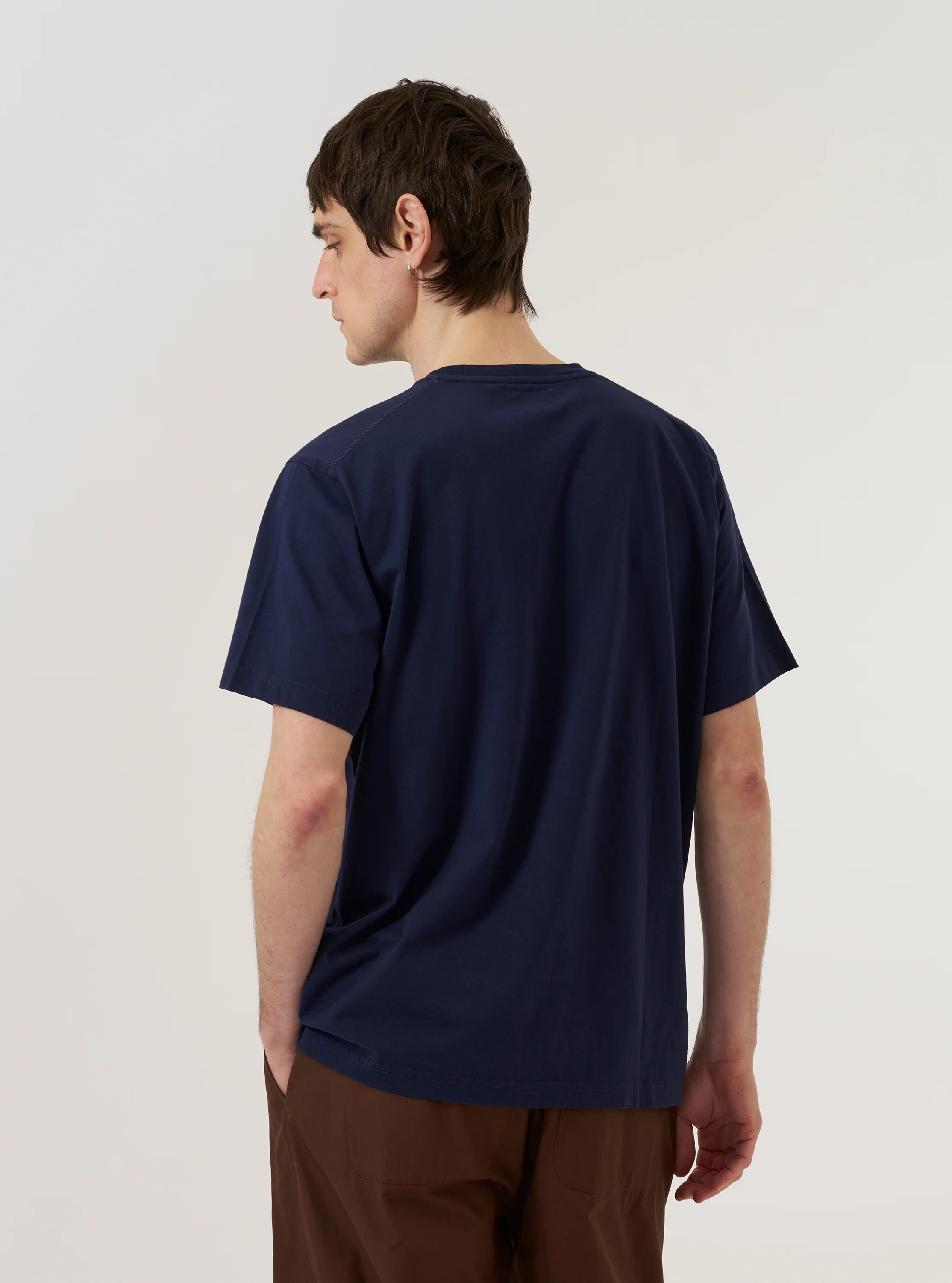 Bright Navy Organic Jersey Print Pocket Tee - Image 3