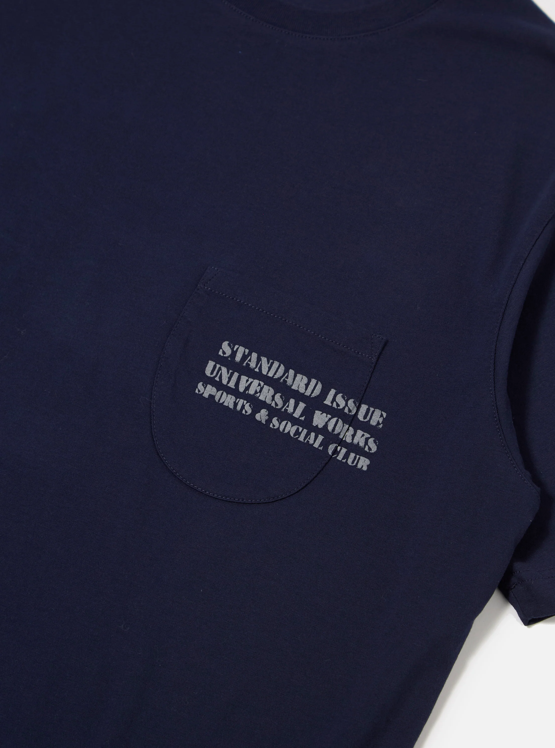 Bright Navy Organic Jersey Print Pocket Tee - Image 6