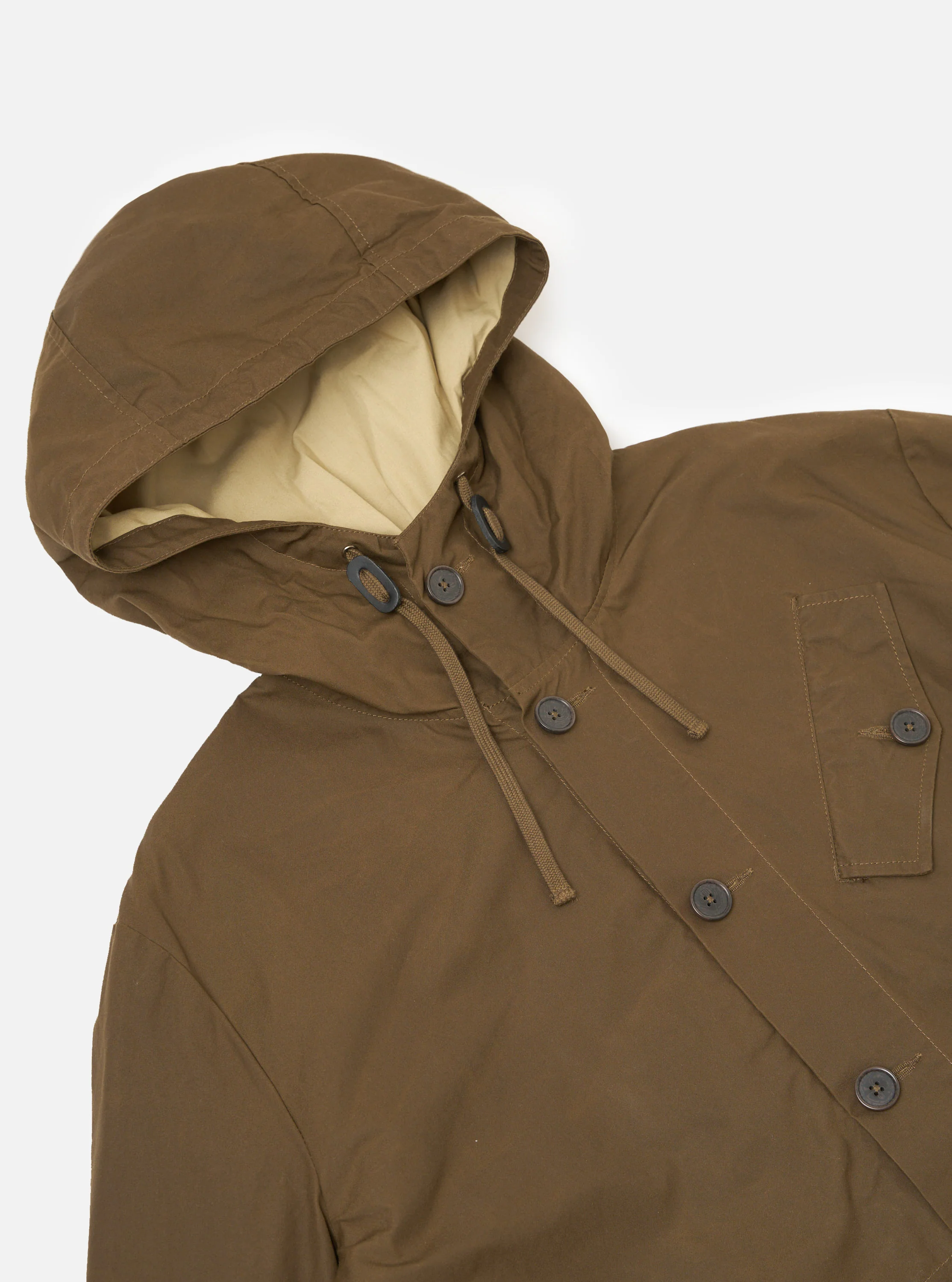 Brown British Wax Cotton Boston Parka - Image 6
