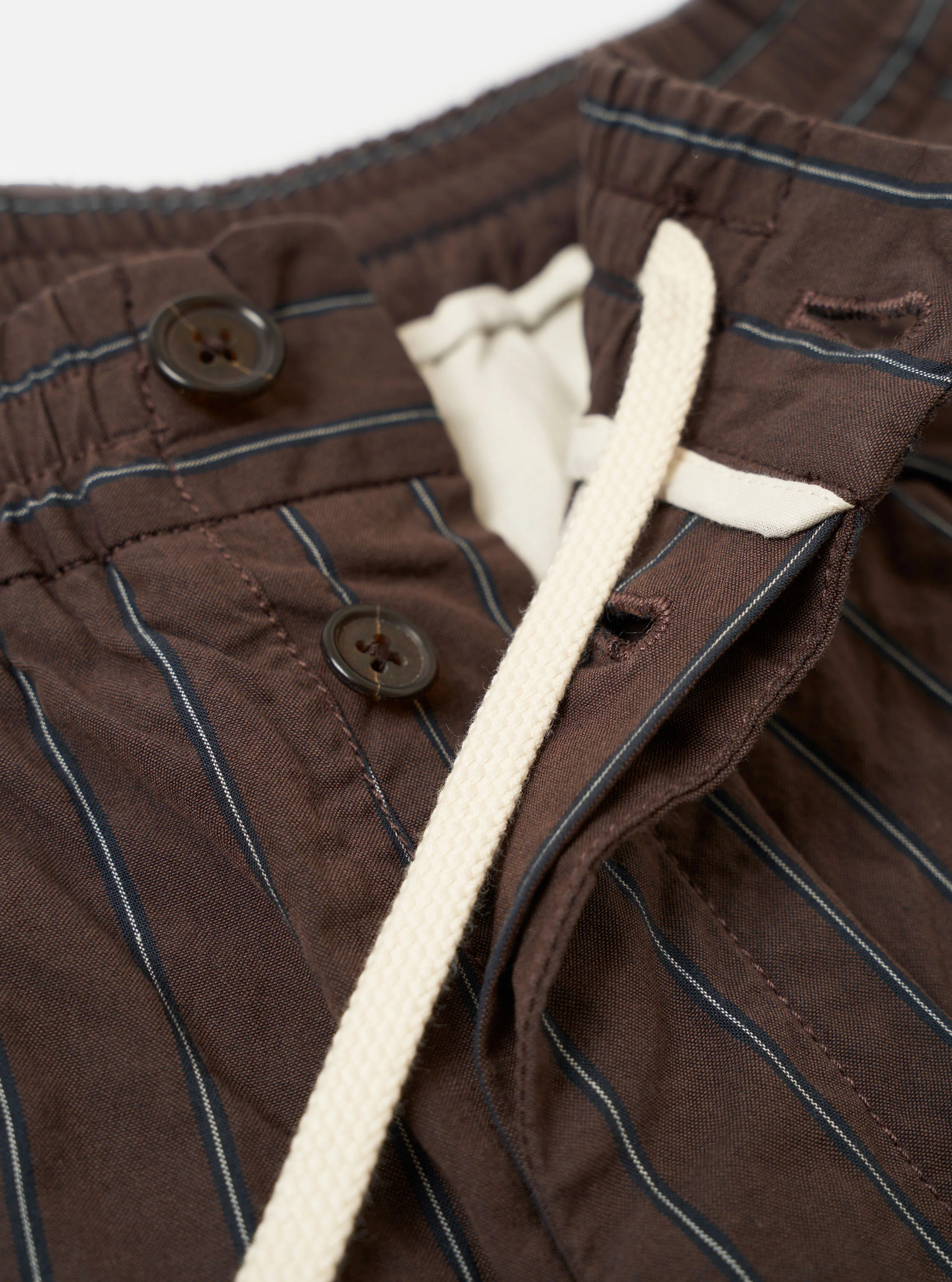 Brown Chester Stripe Pleated Track Pant - Image 6