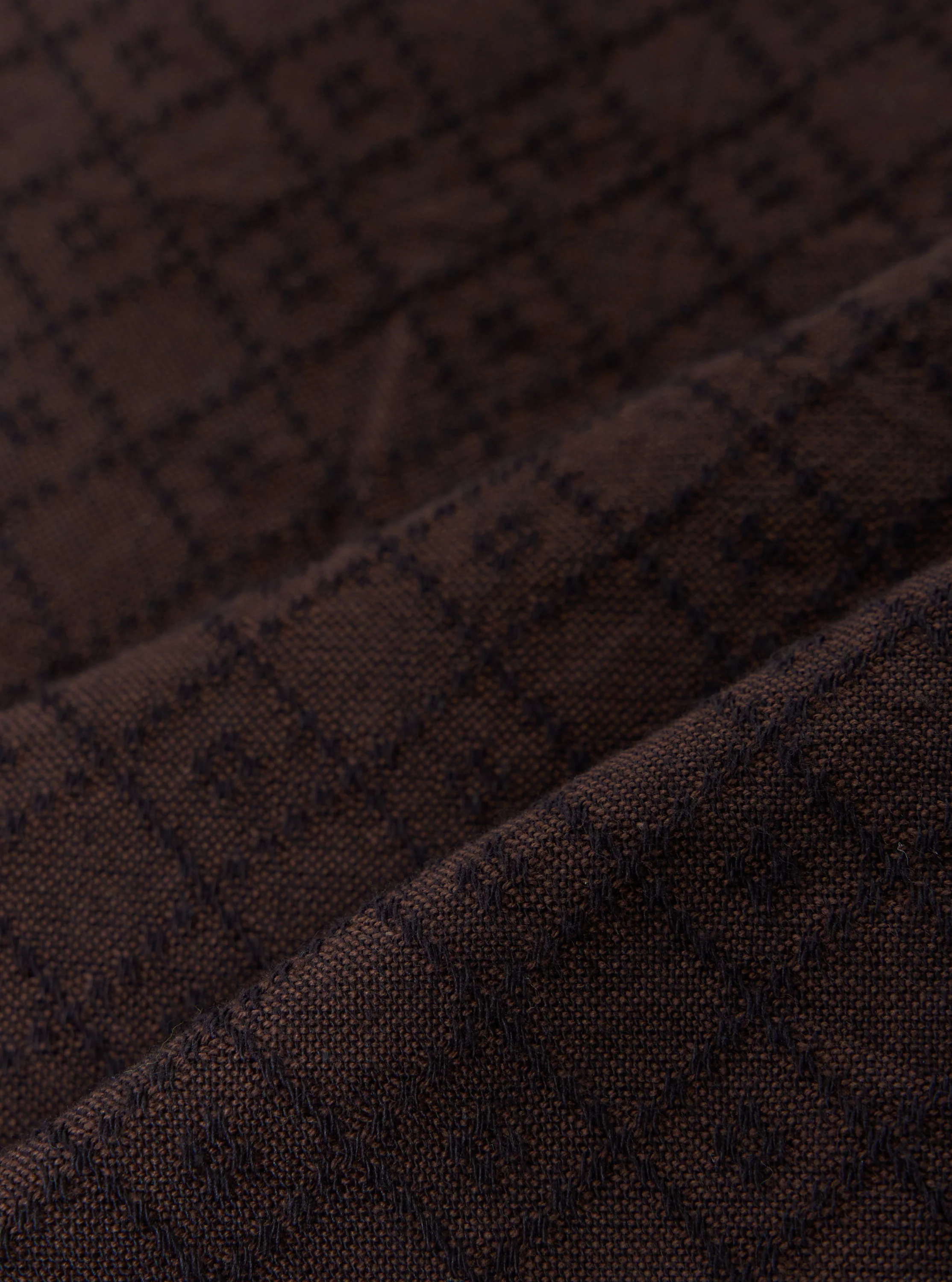 Brown Diamond Dobby Deck Shirt - Image 4