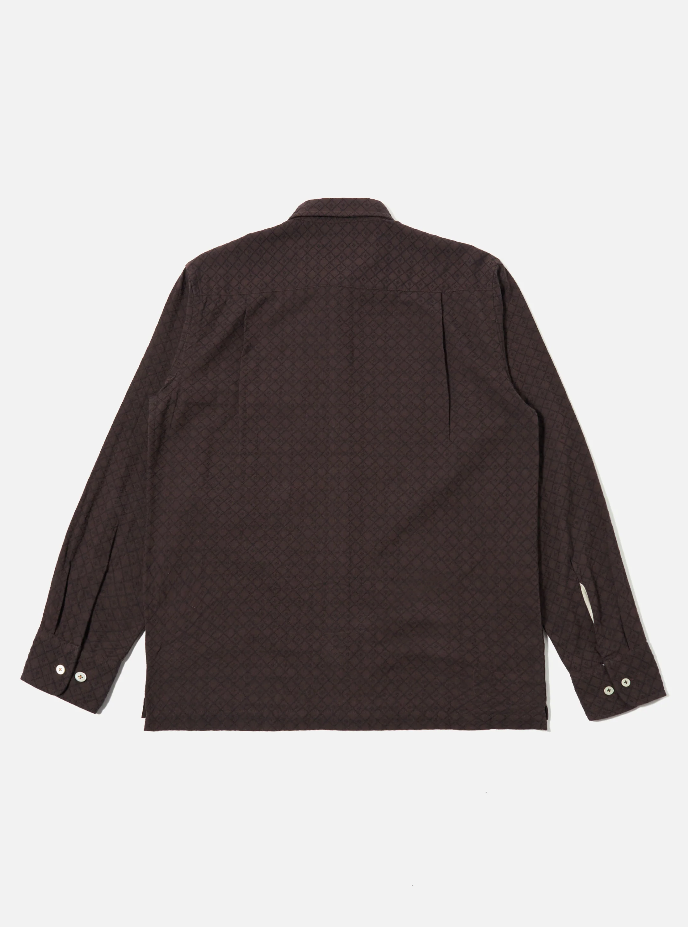 Brown Diamond Dobby Lucky Shirt - Image 5