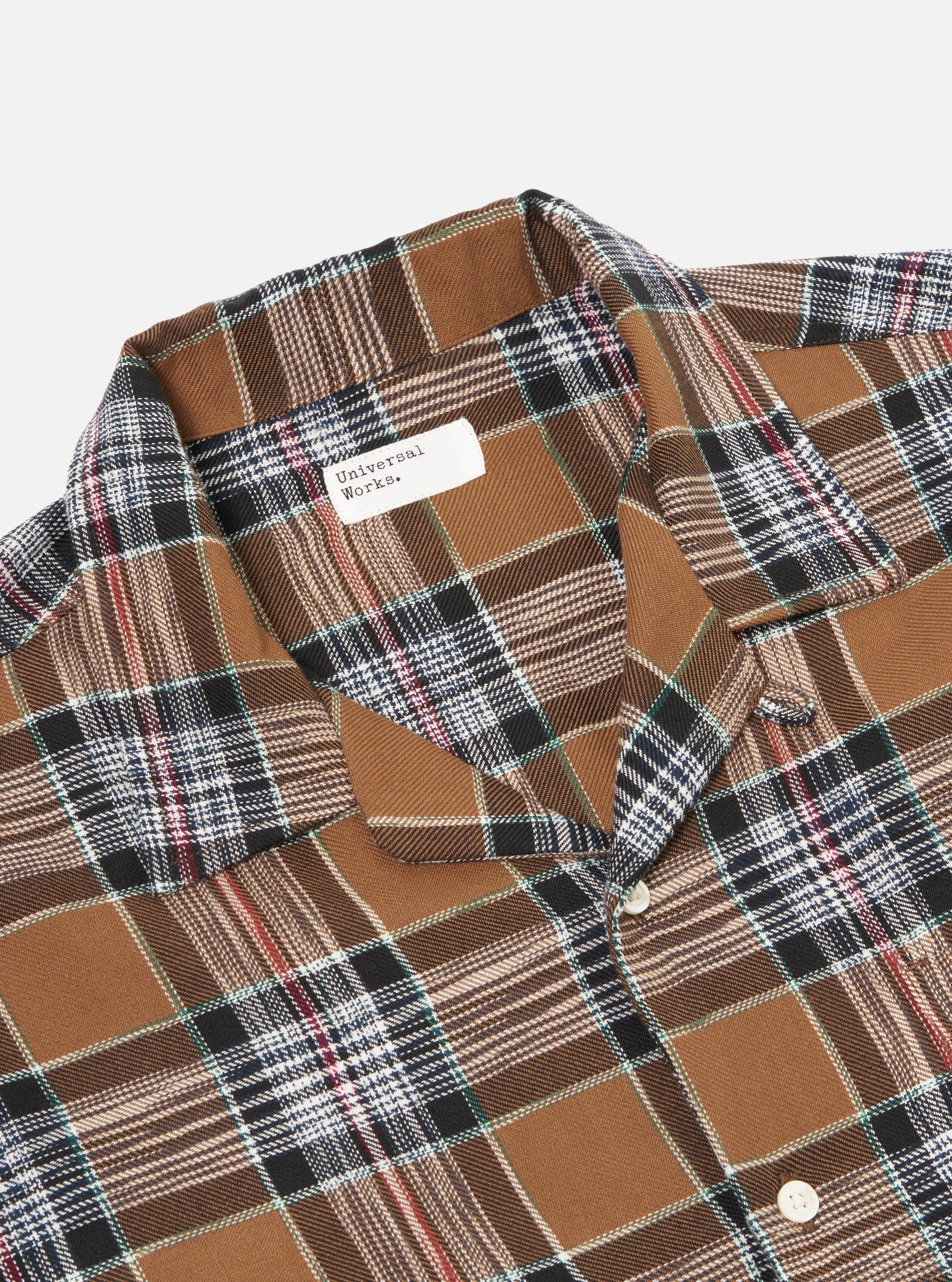 Brown Ikat Twill Check Long Pyjama Set - Image 7