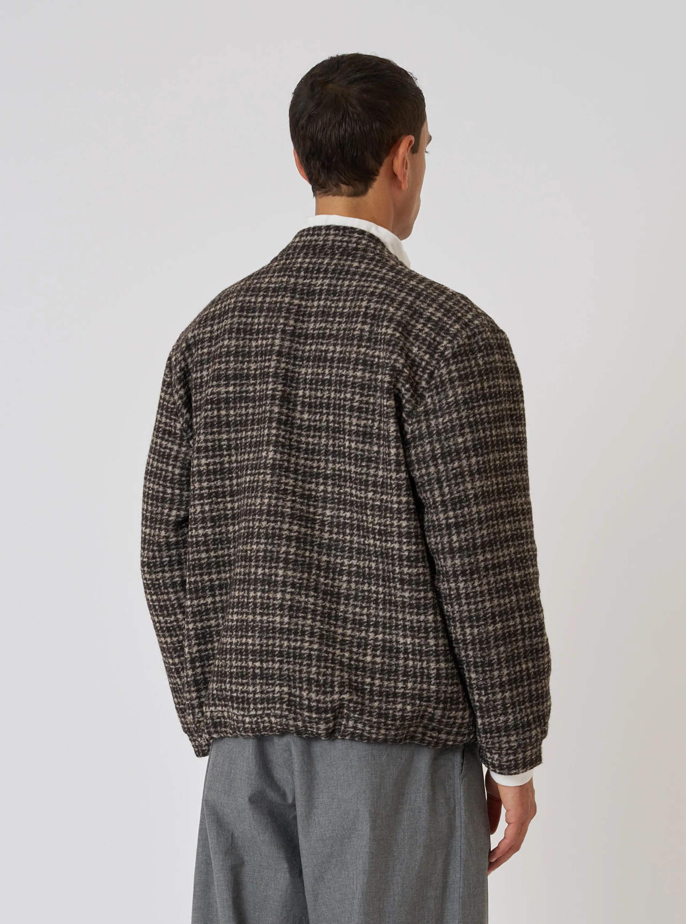 Brown Jacquard Knit Advance Cardigan - Image 3