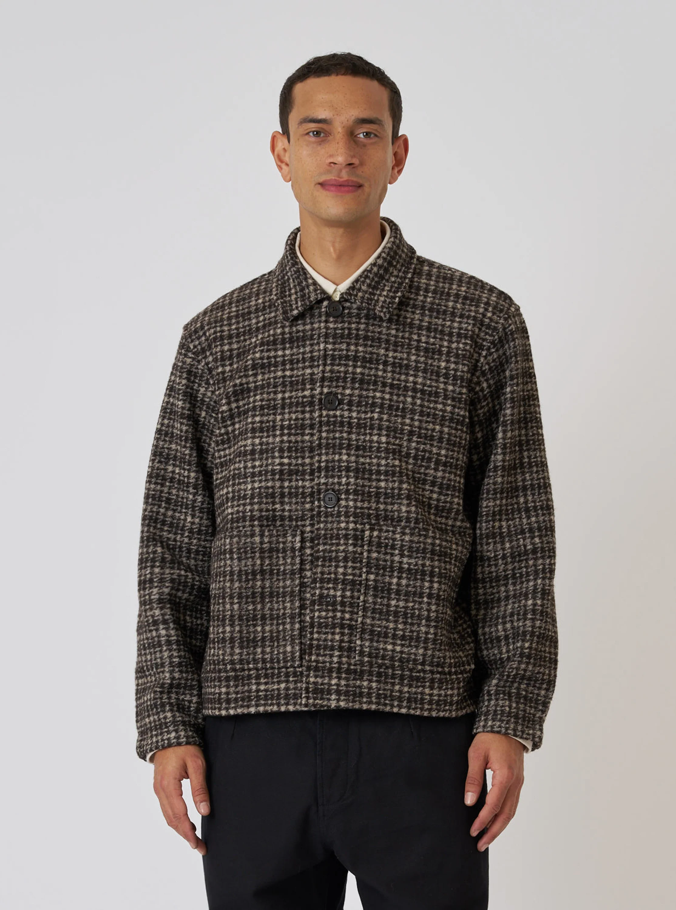 Brown Jacquard Knit Rams Jacket - Image 2