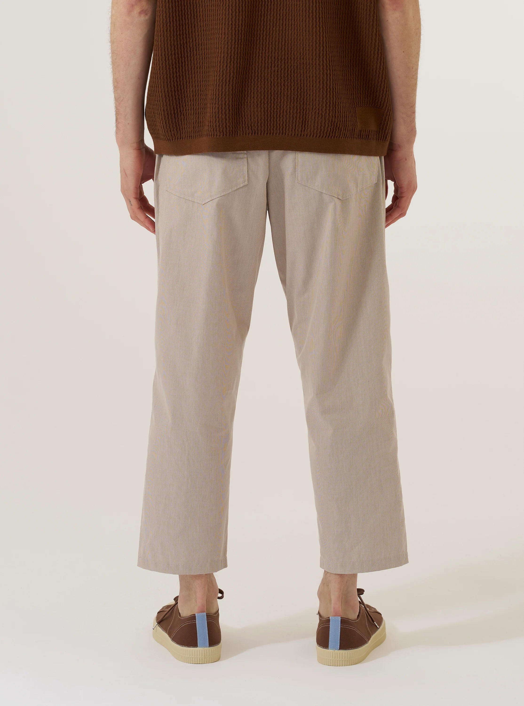 Brown Kennedy Stripe Hi Water Trouser - Image 3