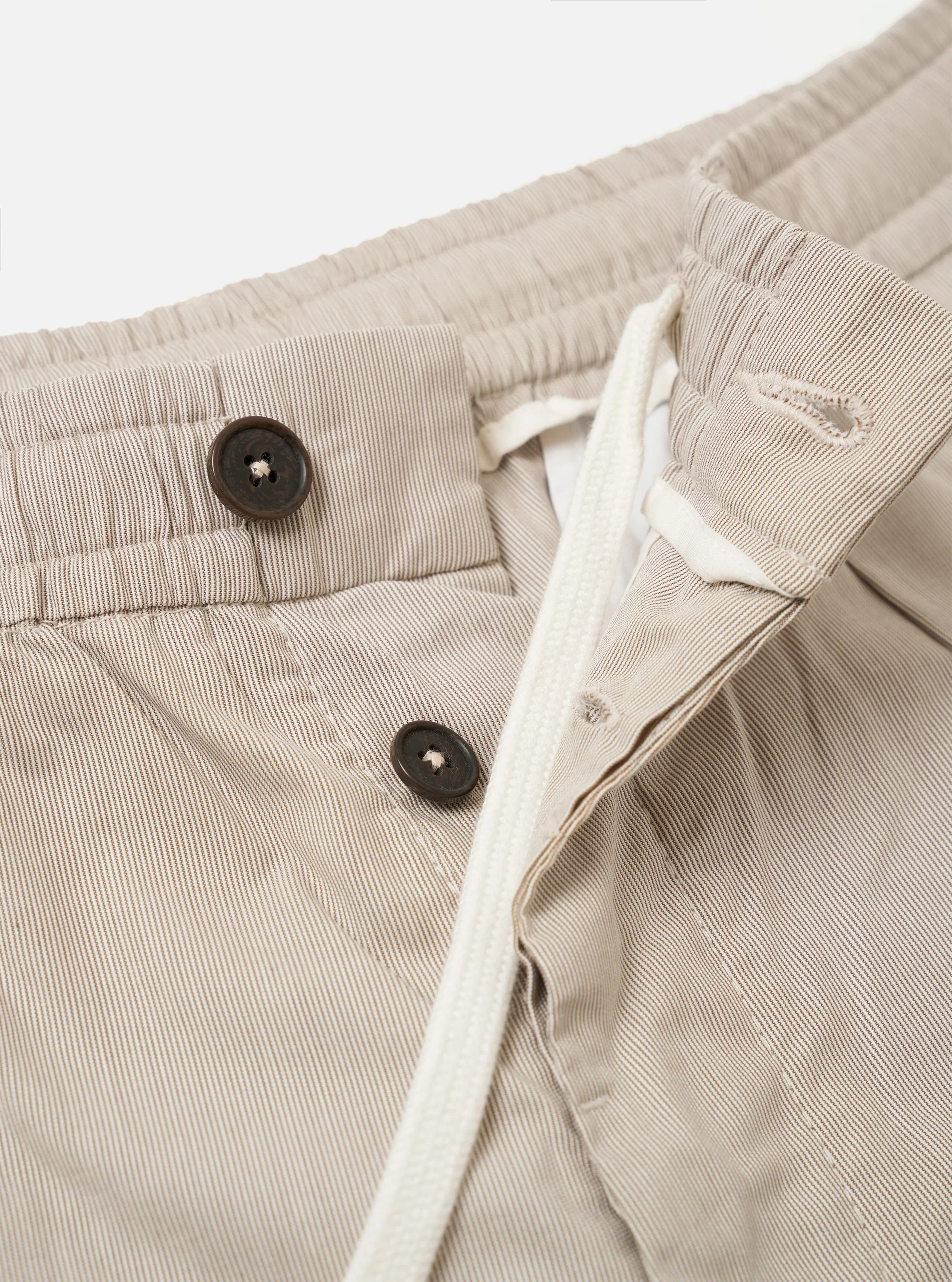 Brown Kennedy Stripe Pleated Track Short - Image 6