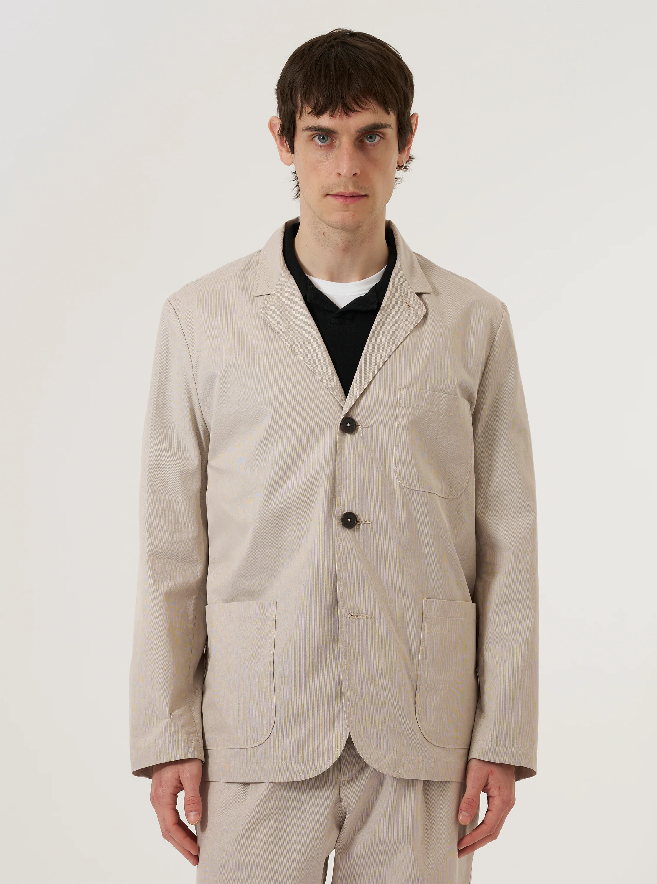Brown Kennedy Stripe Three Button Jacket - Image 2