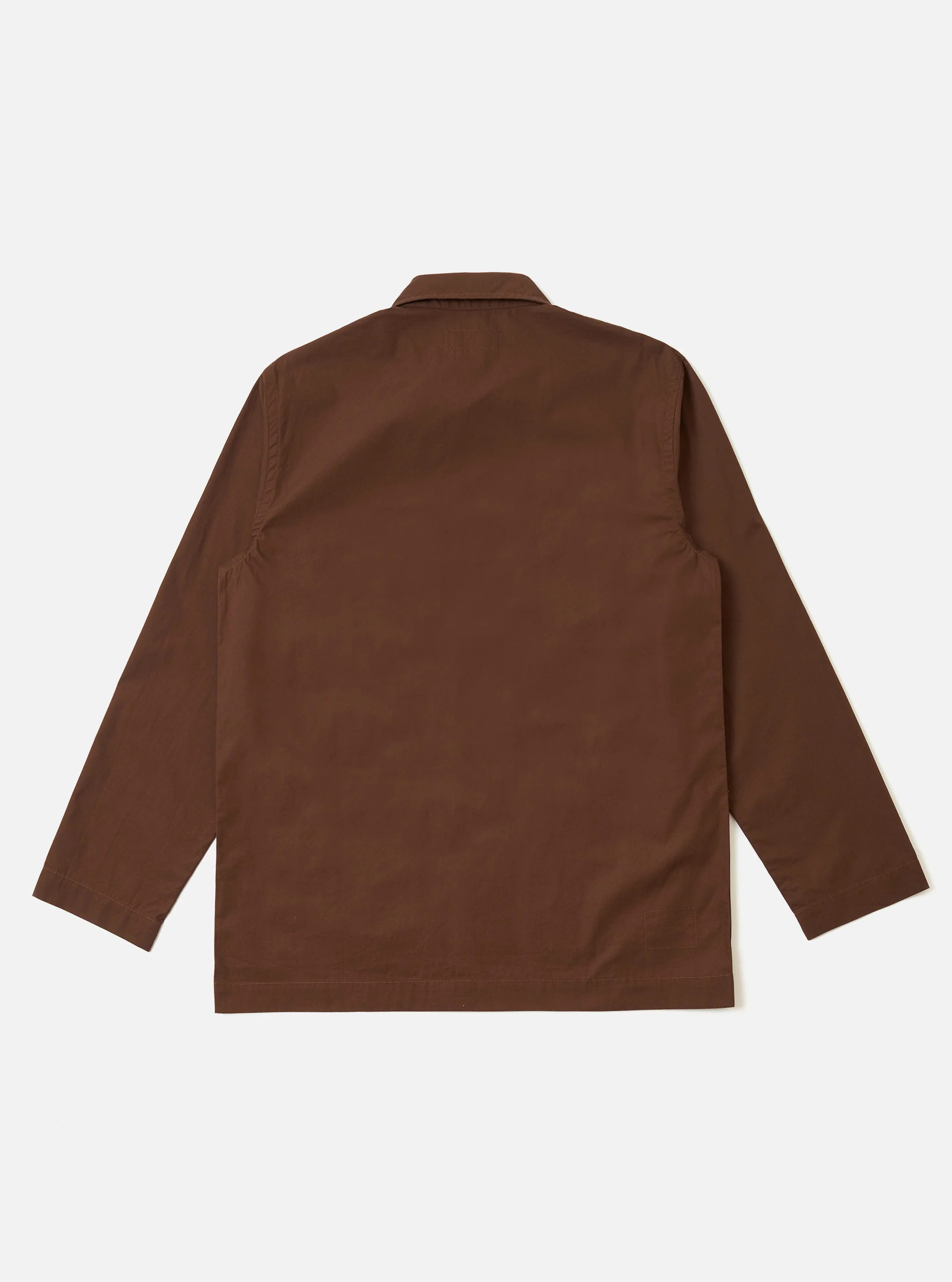 Brown Peached Poplin Bakers Overshirt - Image 5