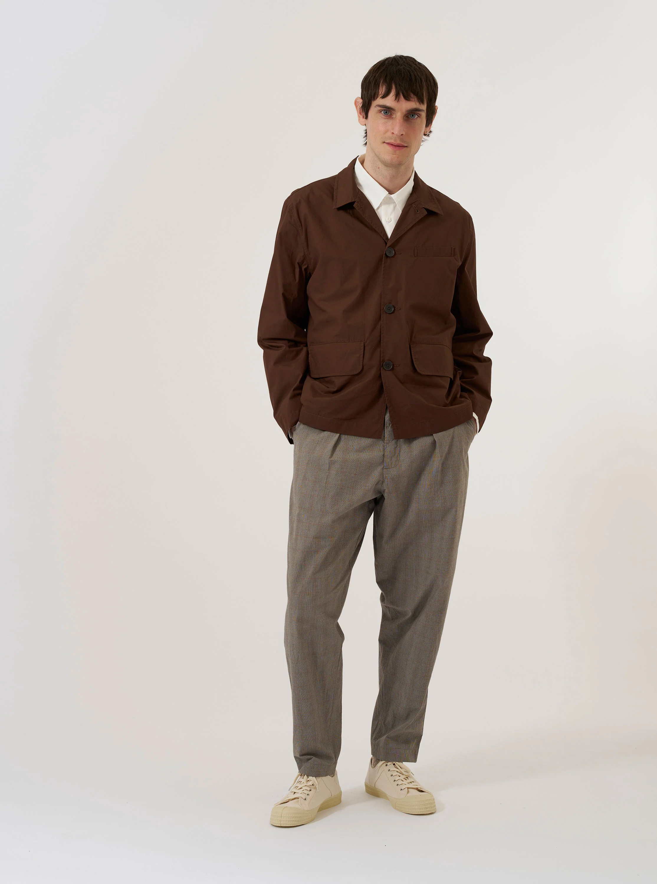 Brown Peached Poplin Franck Jacket - Image 7