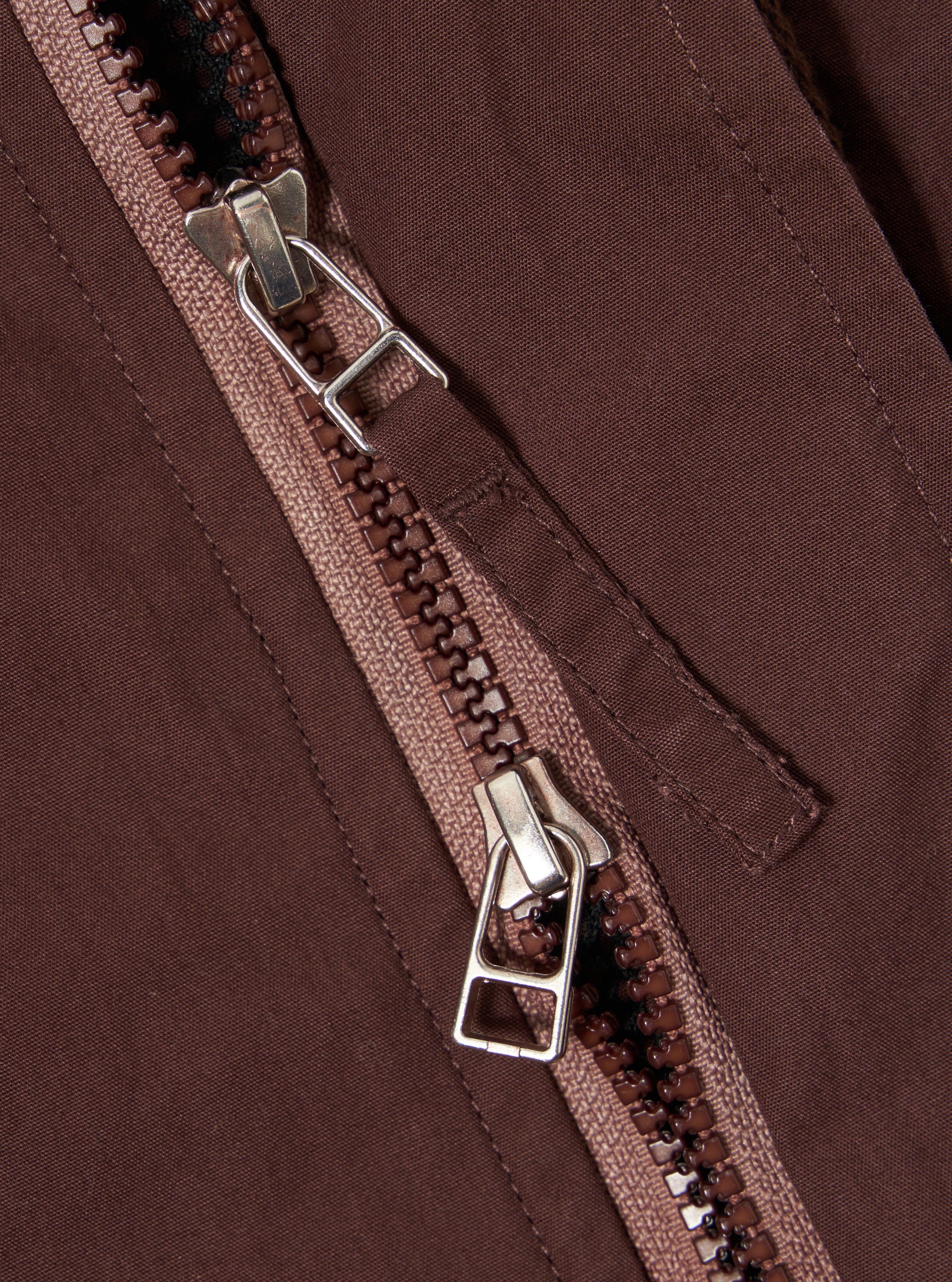 Brown Peached Poplin NS Bomber Jacket - Image 7