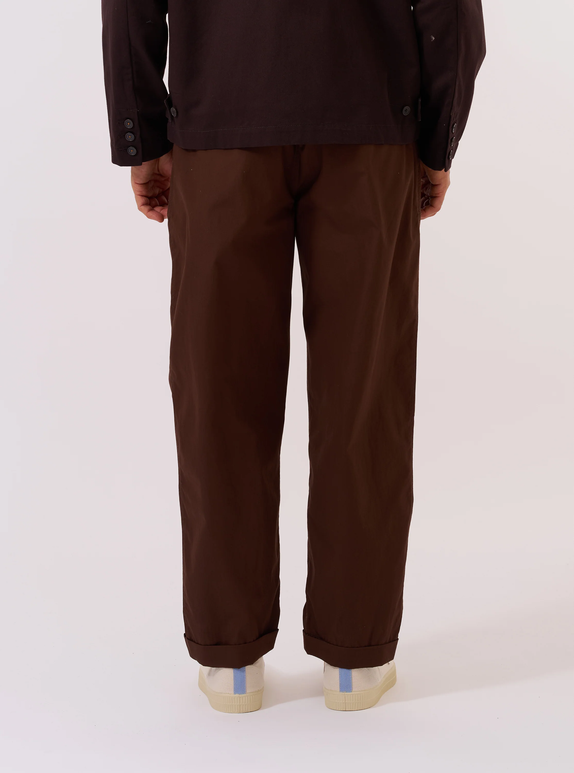 Paraboot x Universal Works Brown Peached Poplin Super Chino - Image 3